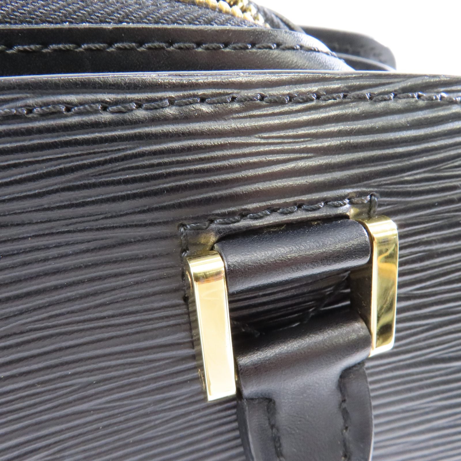 LOUIS VUITTON Epi Ponneuf金扣手挽袋黑色
