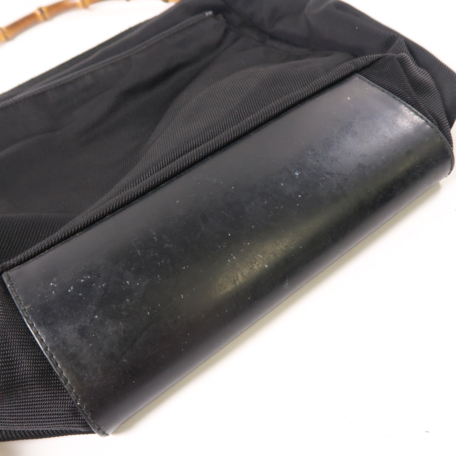 GUCCI 帆布Shoulder Bag銀扣肩背袋黑色