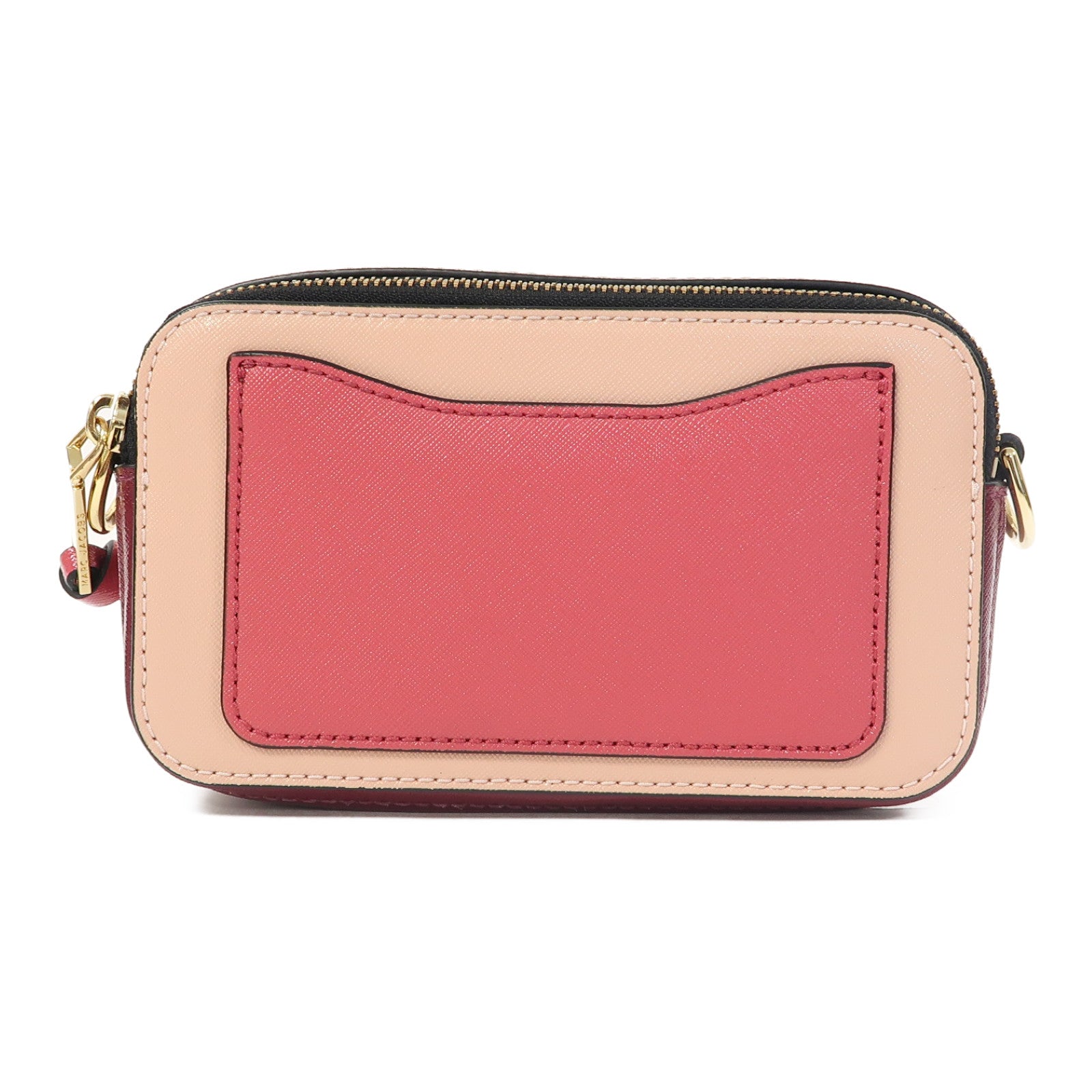 MARC JACOBS 牛皮皮革Small Camera Bag金扣肩背袋粉紅色/梅子色