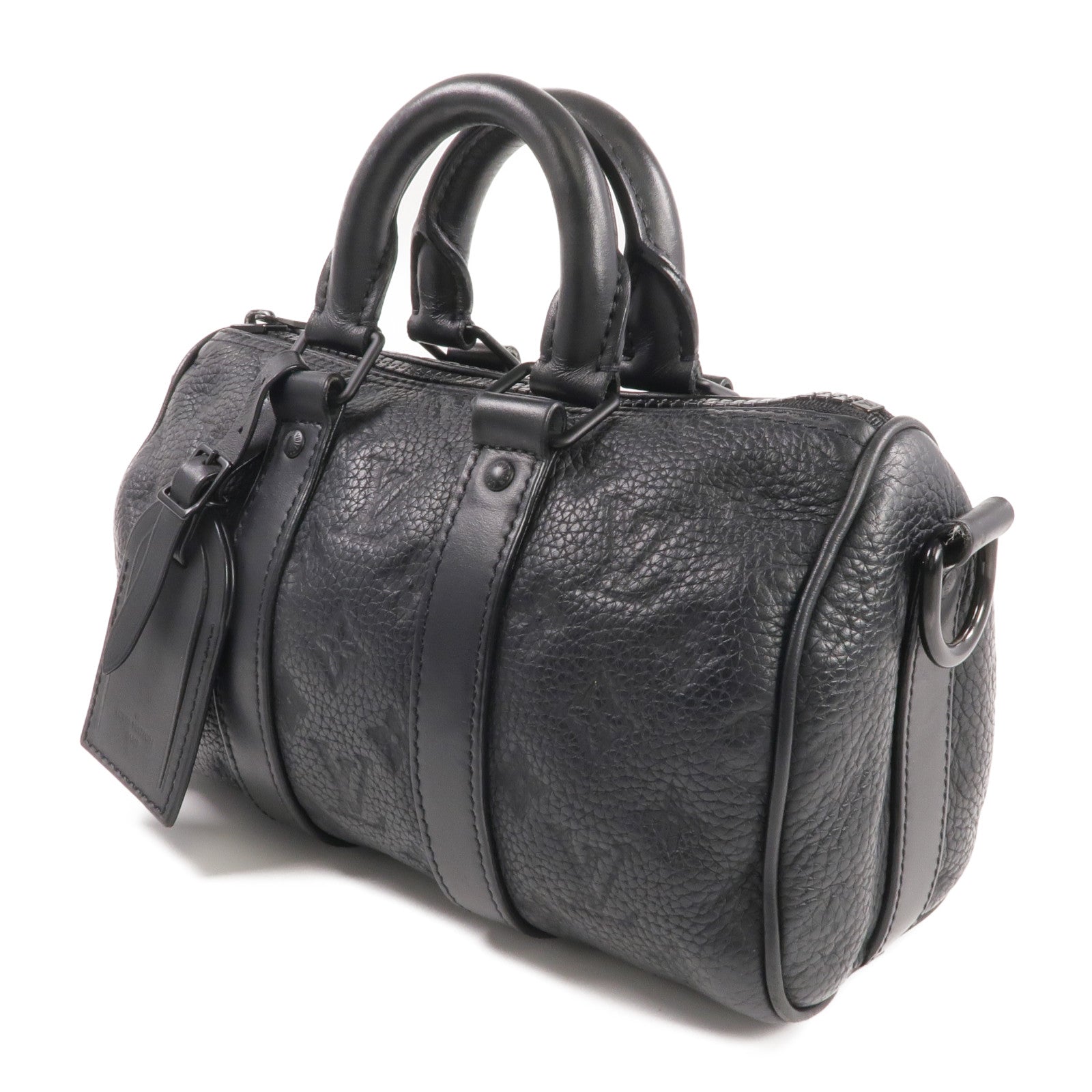 LOUIS VUITTON Monogram Taurillon Keepall Bandouliere 25手挽肩背兩用袋