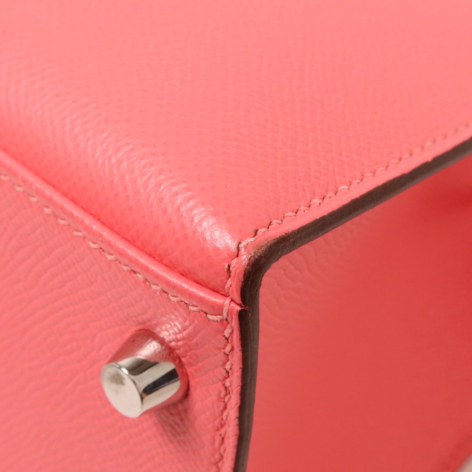 HERMES Epsom皮革Kelly 28手挽肩背兩用袋Rose Azalee