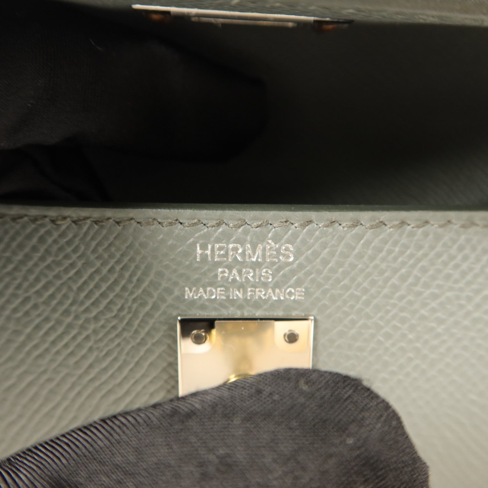 HERMES Epsom皮革Kelly 25手挽肩背兩用袋Vert Amande