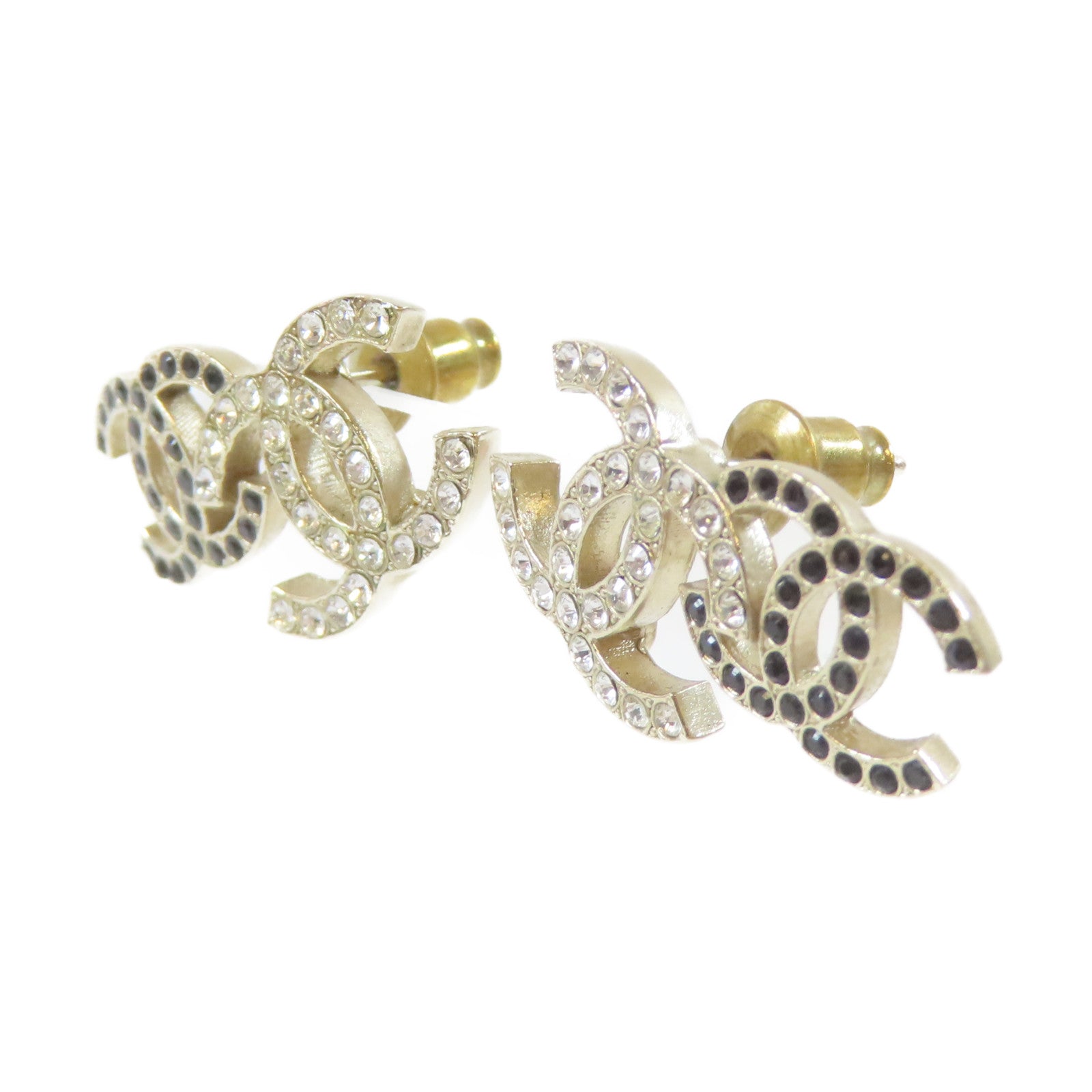 CHANEL 金屬Earrings耳環黑色/金色