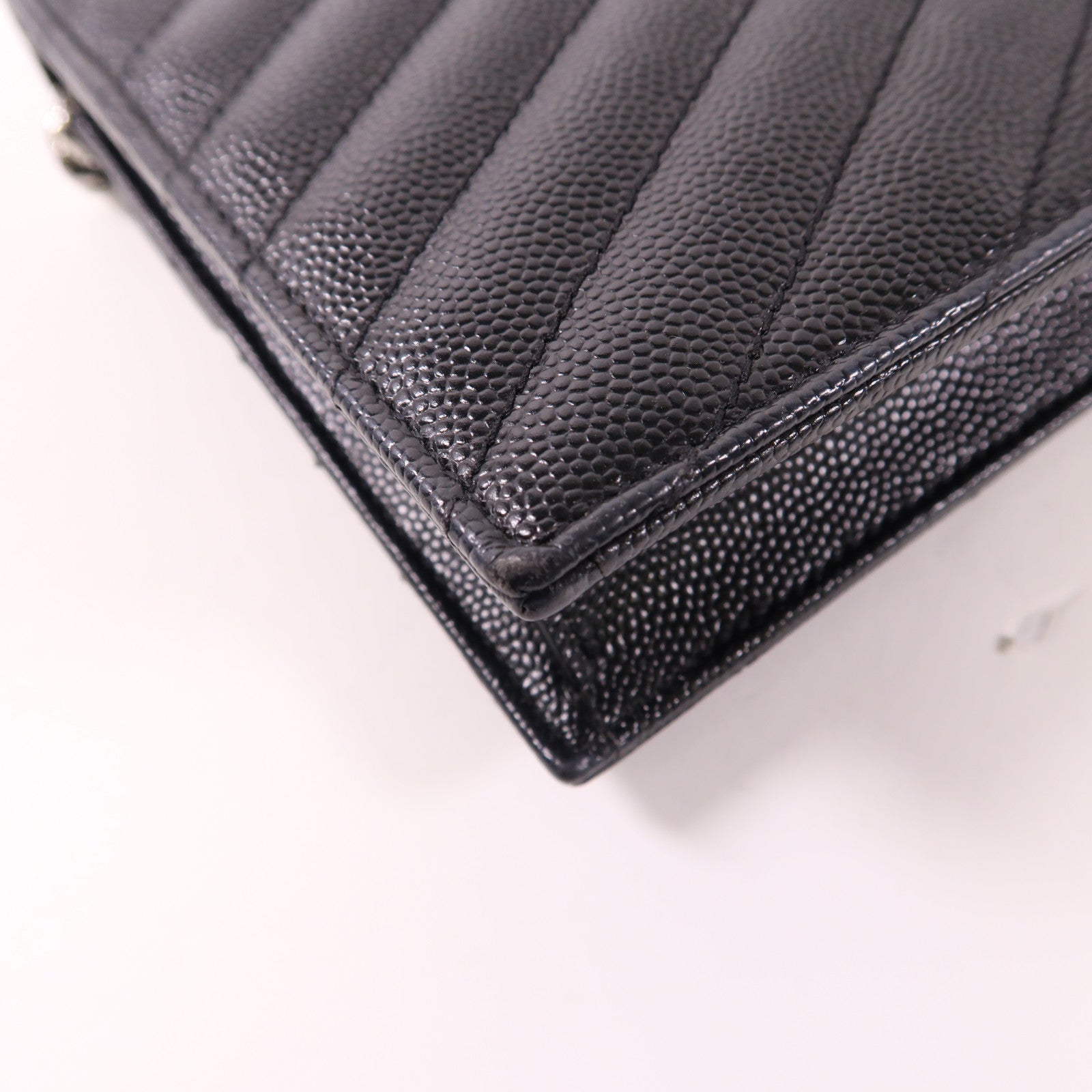 SAINT LAURENT 牛皮皮革Chain Shoulder Bag銀扣鏈帶肩背袋