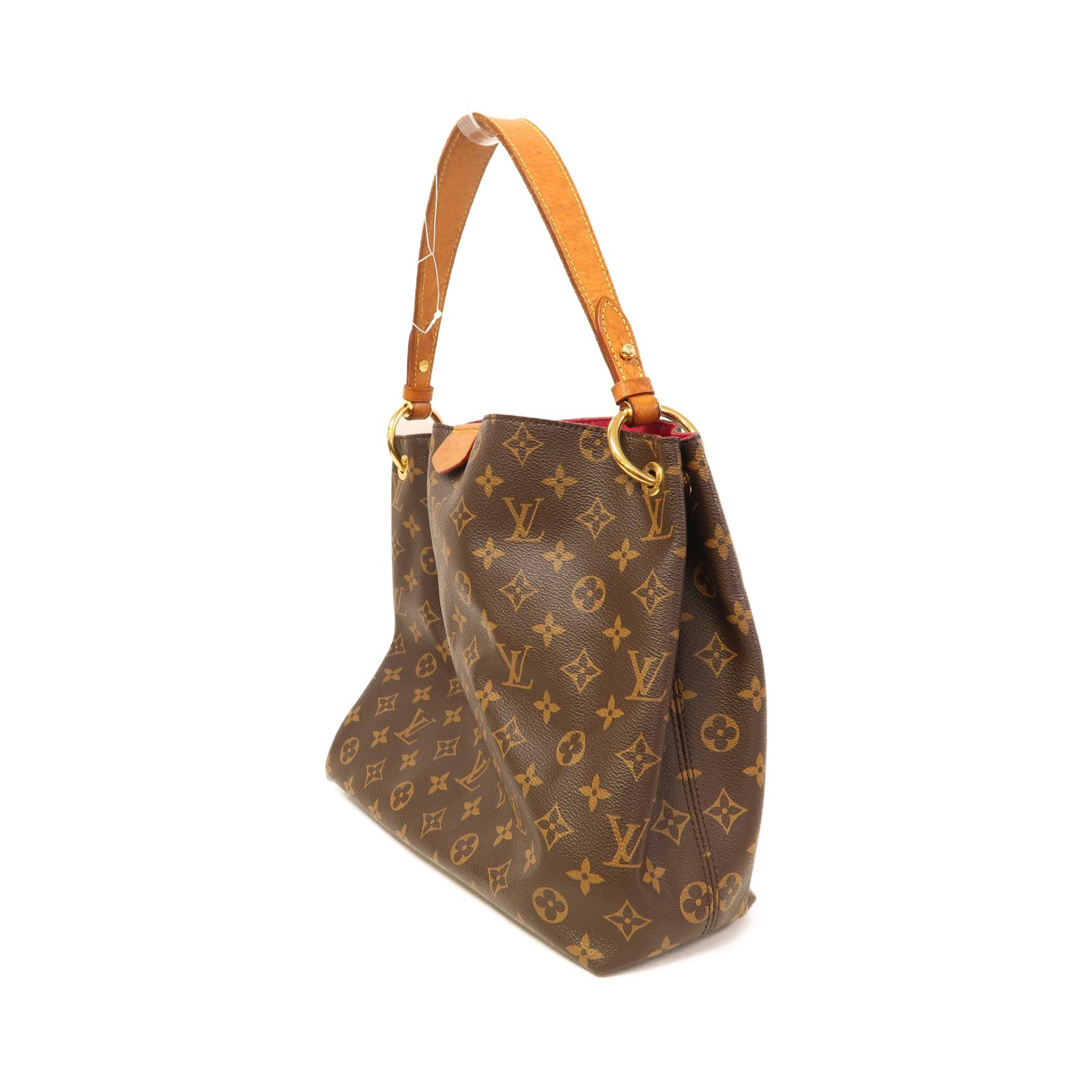 LOUIS VUITTON Monogram Graceful PM金扣肩背袋啡色