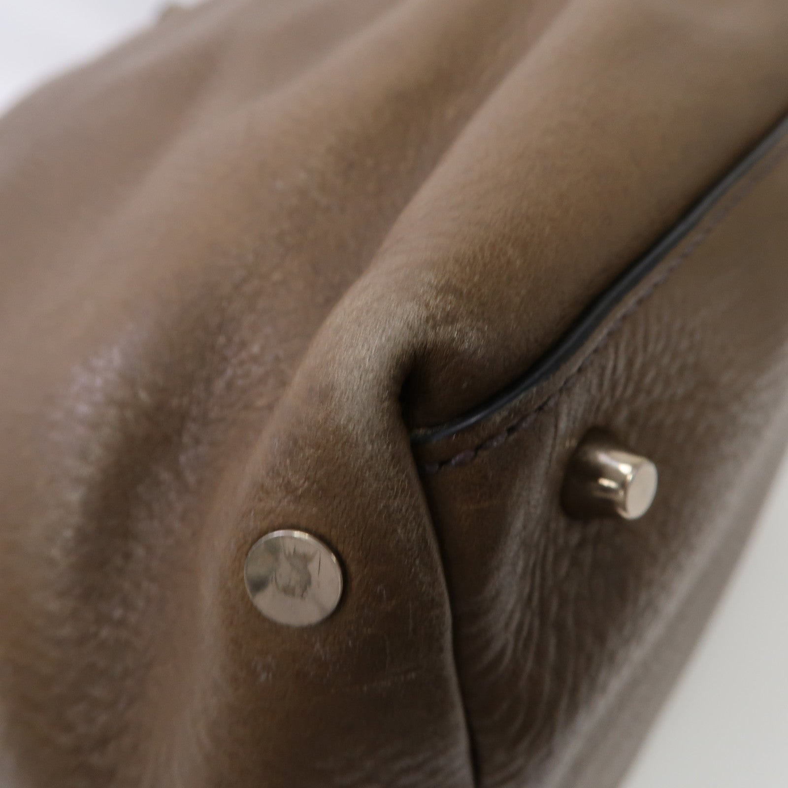 BURBERRY 塗層帆布/皮革Shoulder Bag金扣手挽肩背兩用袋啡色