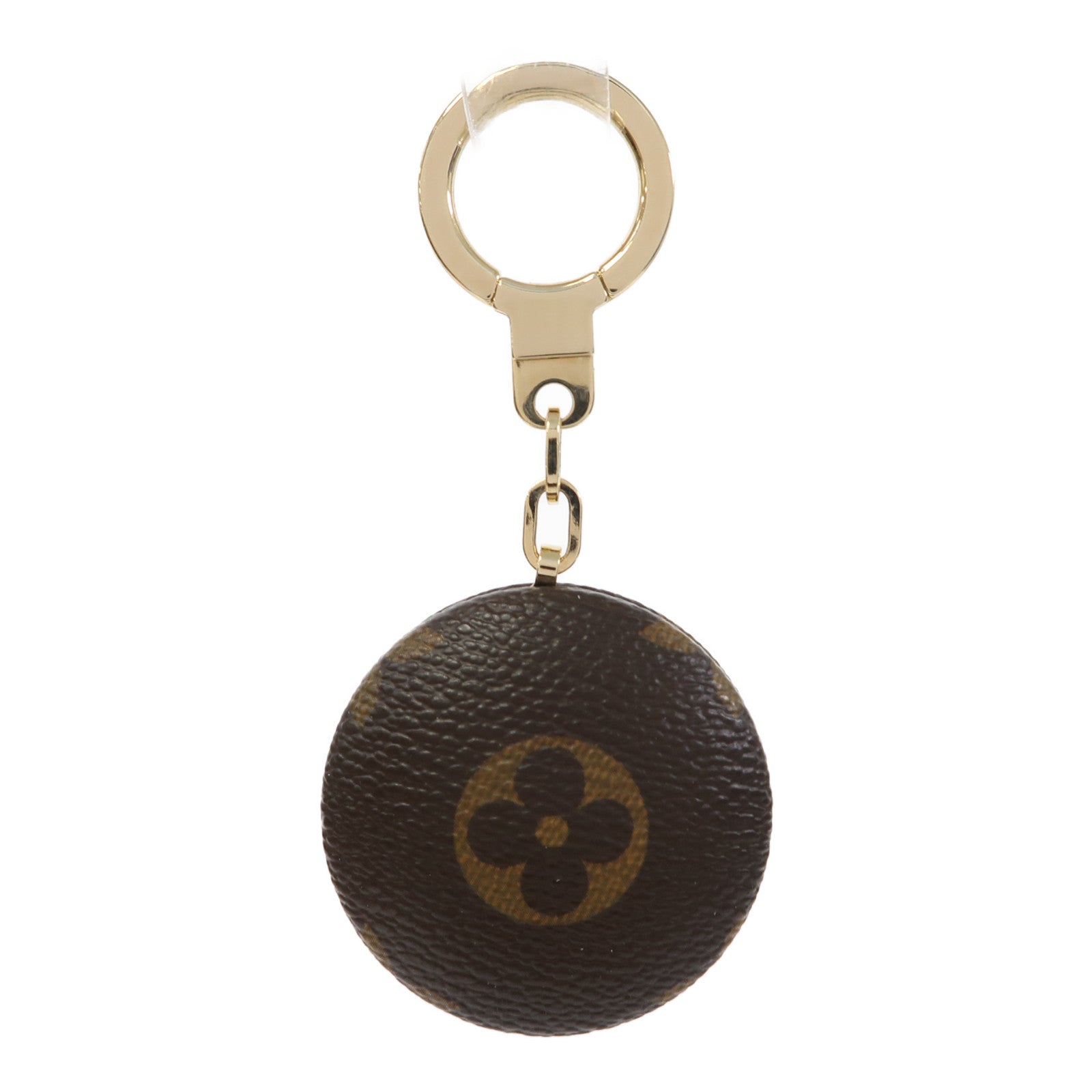 LOUIS VUITTON Monogram Astropill金扣鎖匙扣啡色