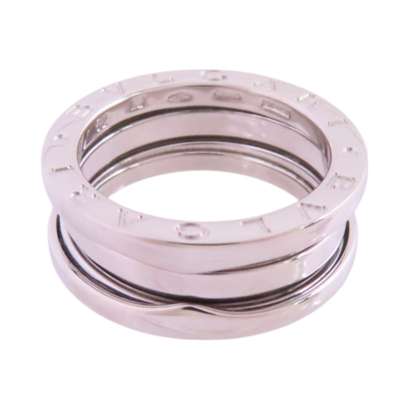 BVLGARI 18K白金B-Zero1 2 Band Ring戒指#52/US#5.5