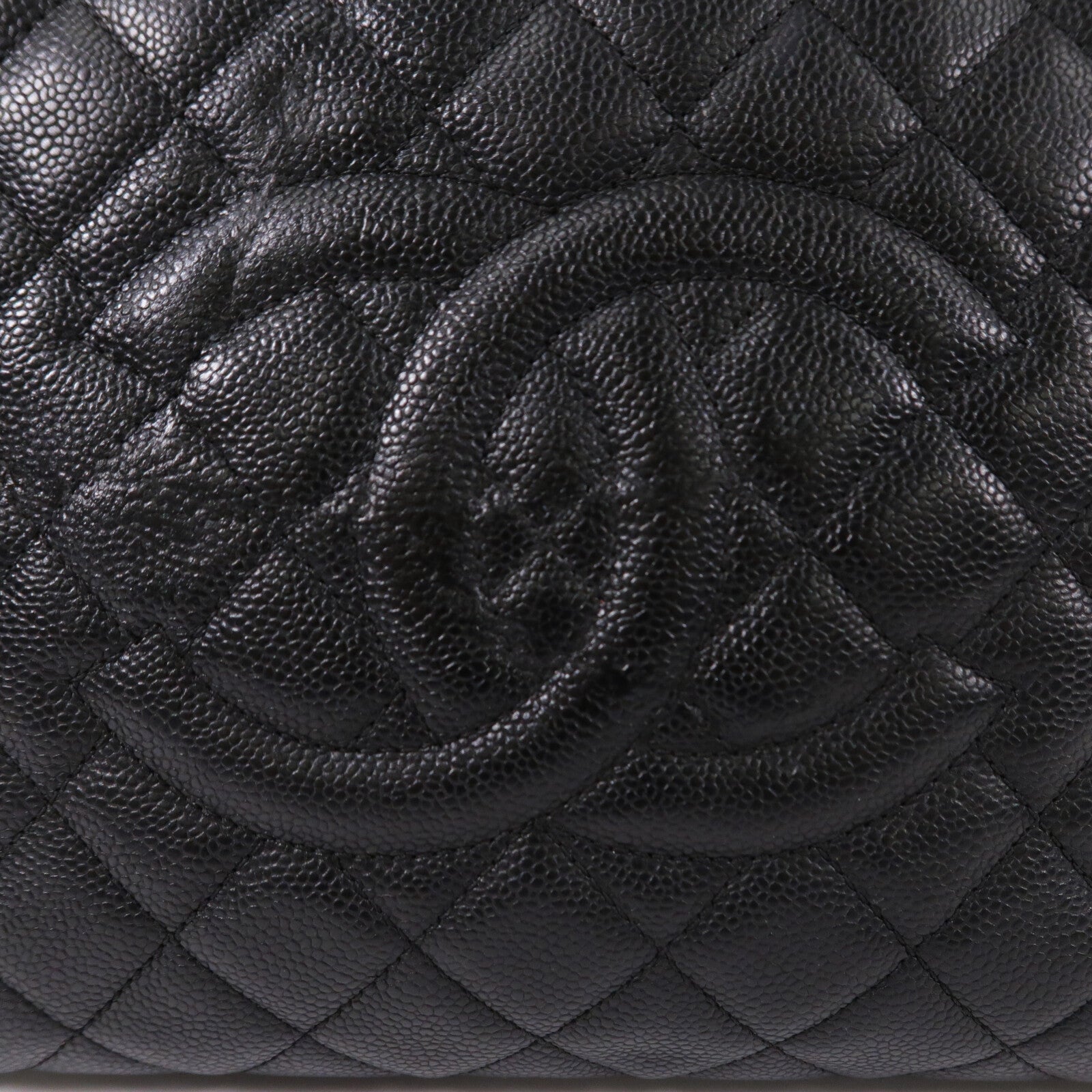 CHANEL 牛皮皮革GST Grand Shopping Tote Bag鏈帶肩背袋