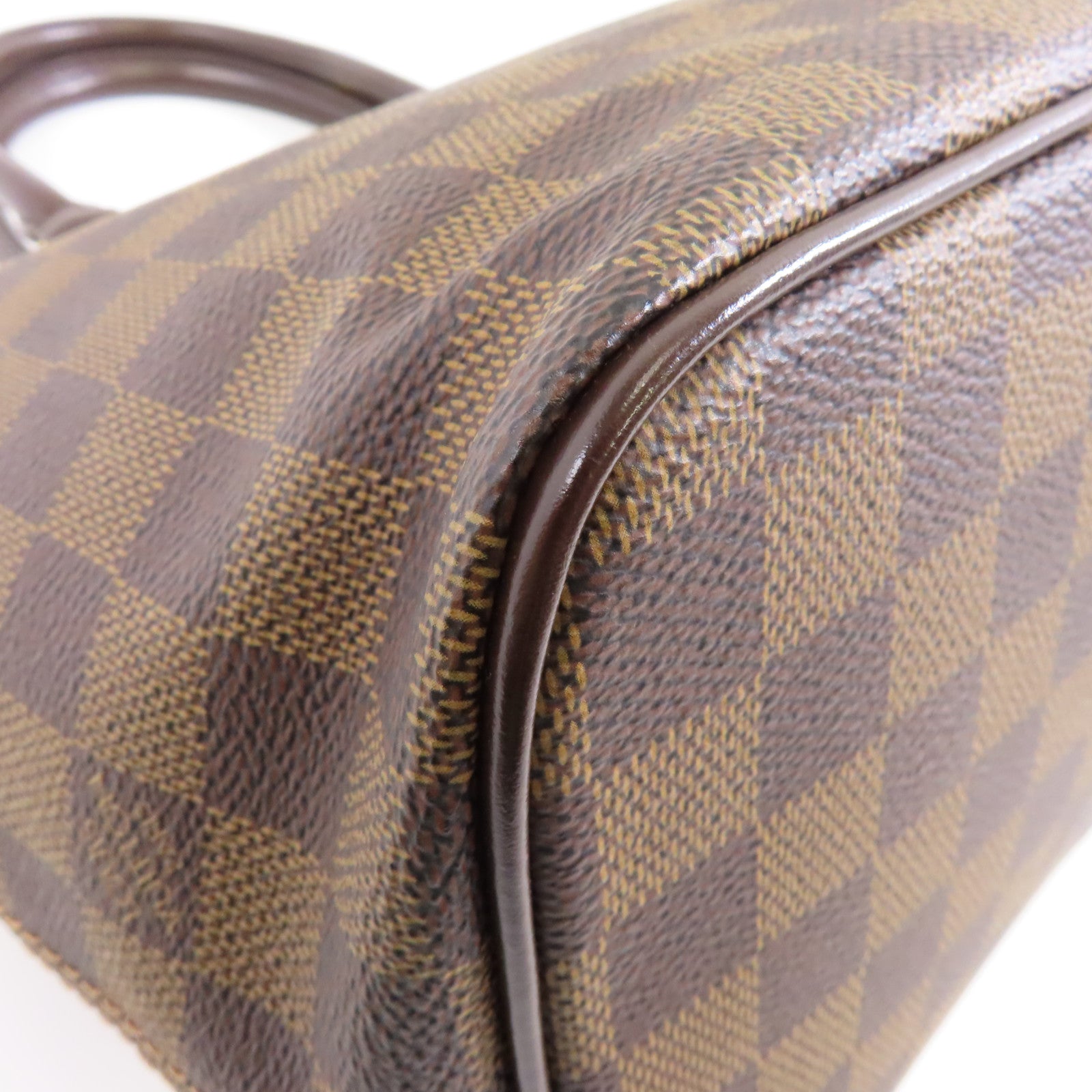 LOUIS VUITTON Damier Saleya PM金扣手挽袋啡色