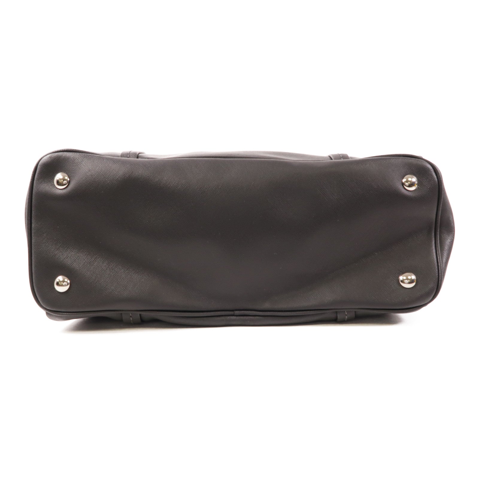 COACH 皮革Tote Bag銀扣肩背袋