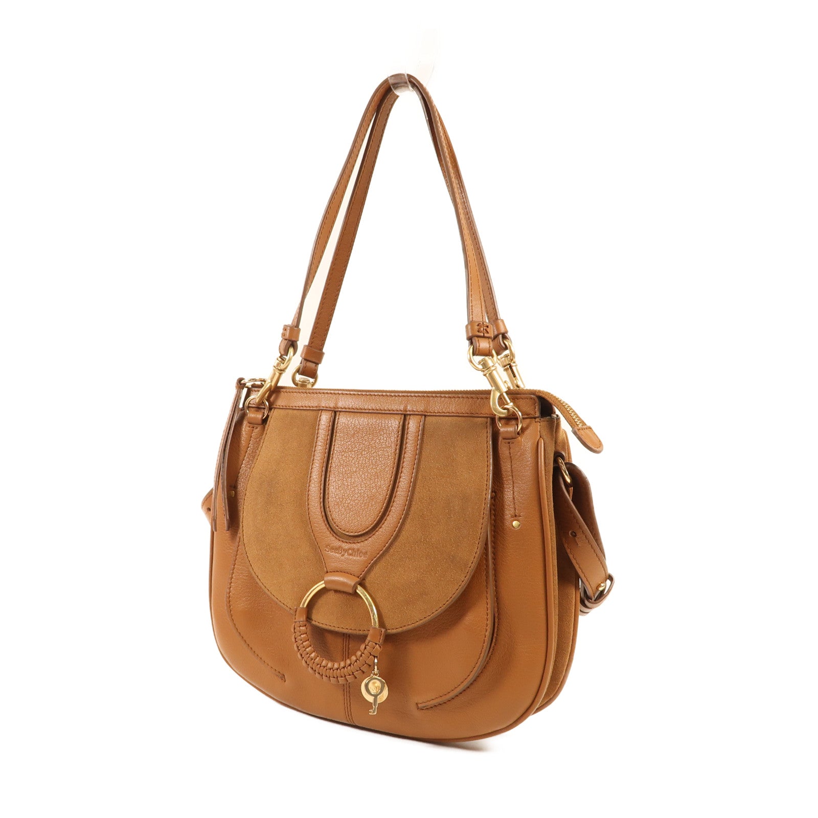 SEE BY CHLOE 牛皮皮革Shoulder Bag金扣手挽肩背兩用袋