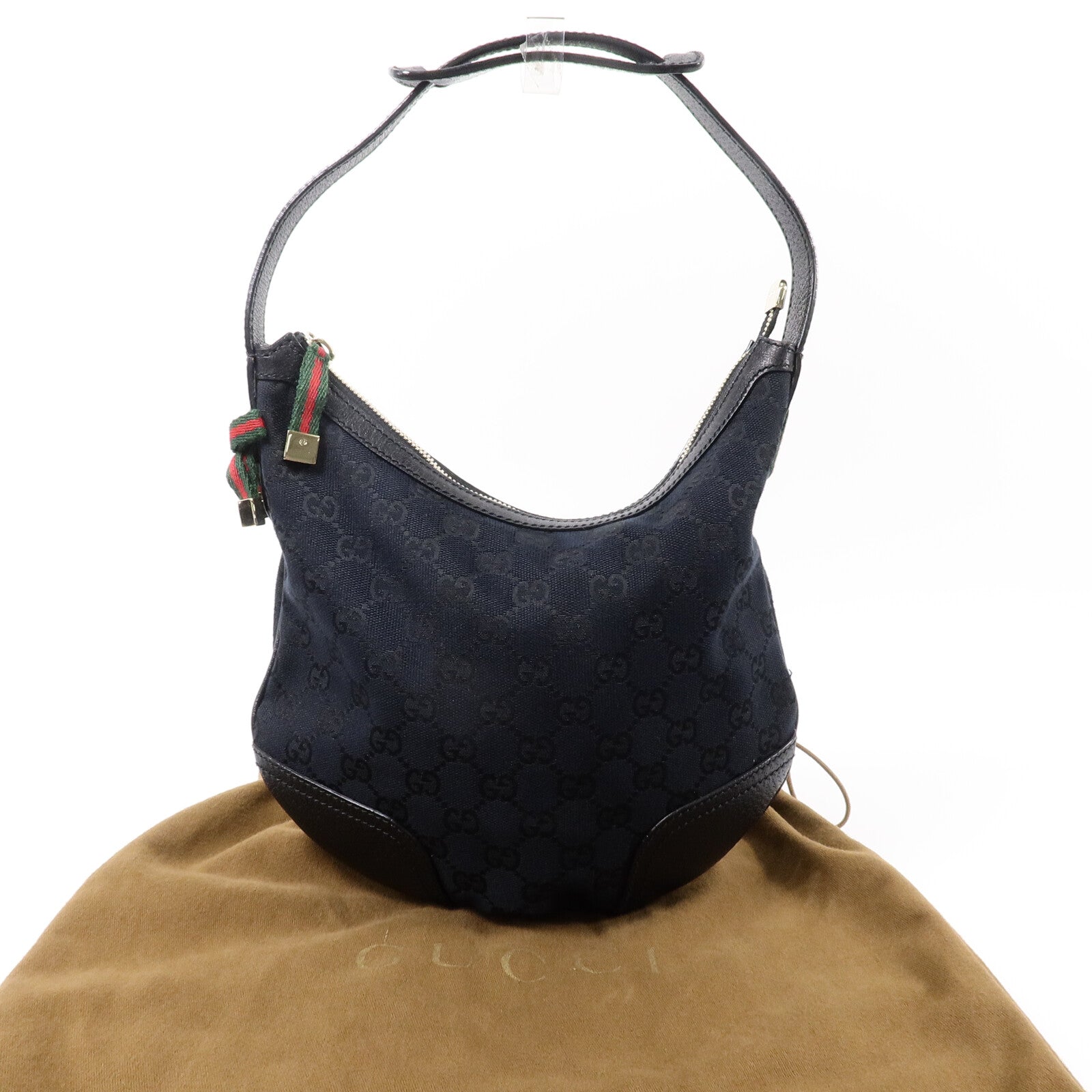GUCCI 牛皮皮革/帆布Shoulder Bag肩背袋