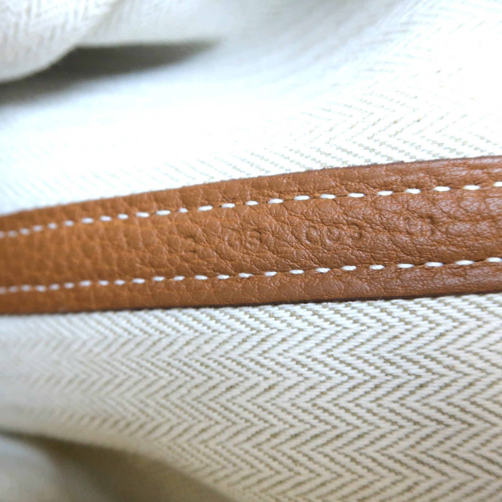 HERMES Negonda皮革Garden Party PM銀扣手挽袋Gold/啡色