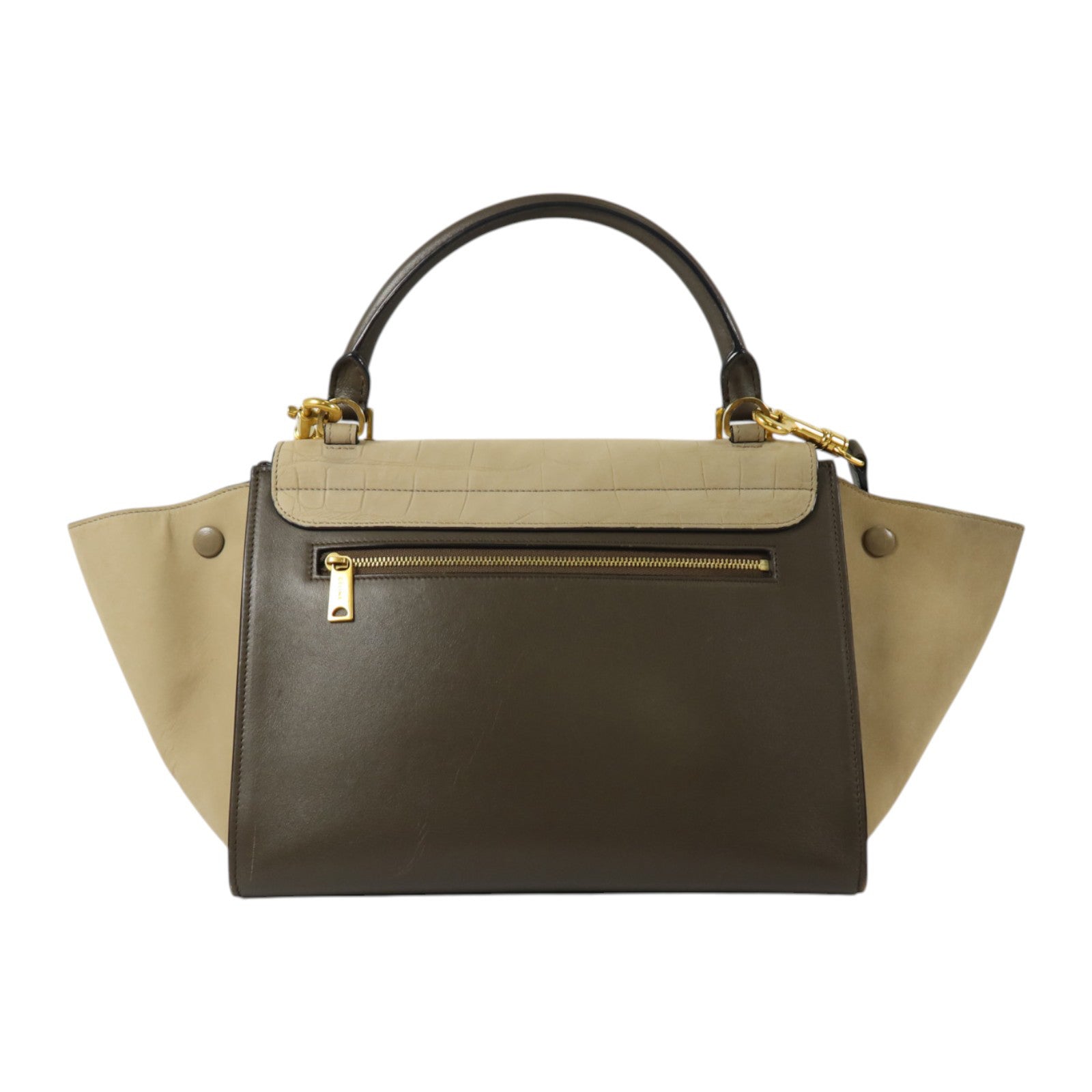 CELINE 牛皮皮革Trapeze金扣手挽肩背兩用袋