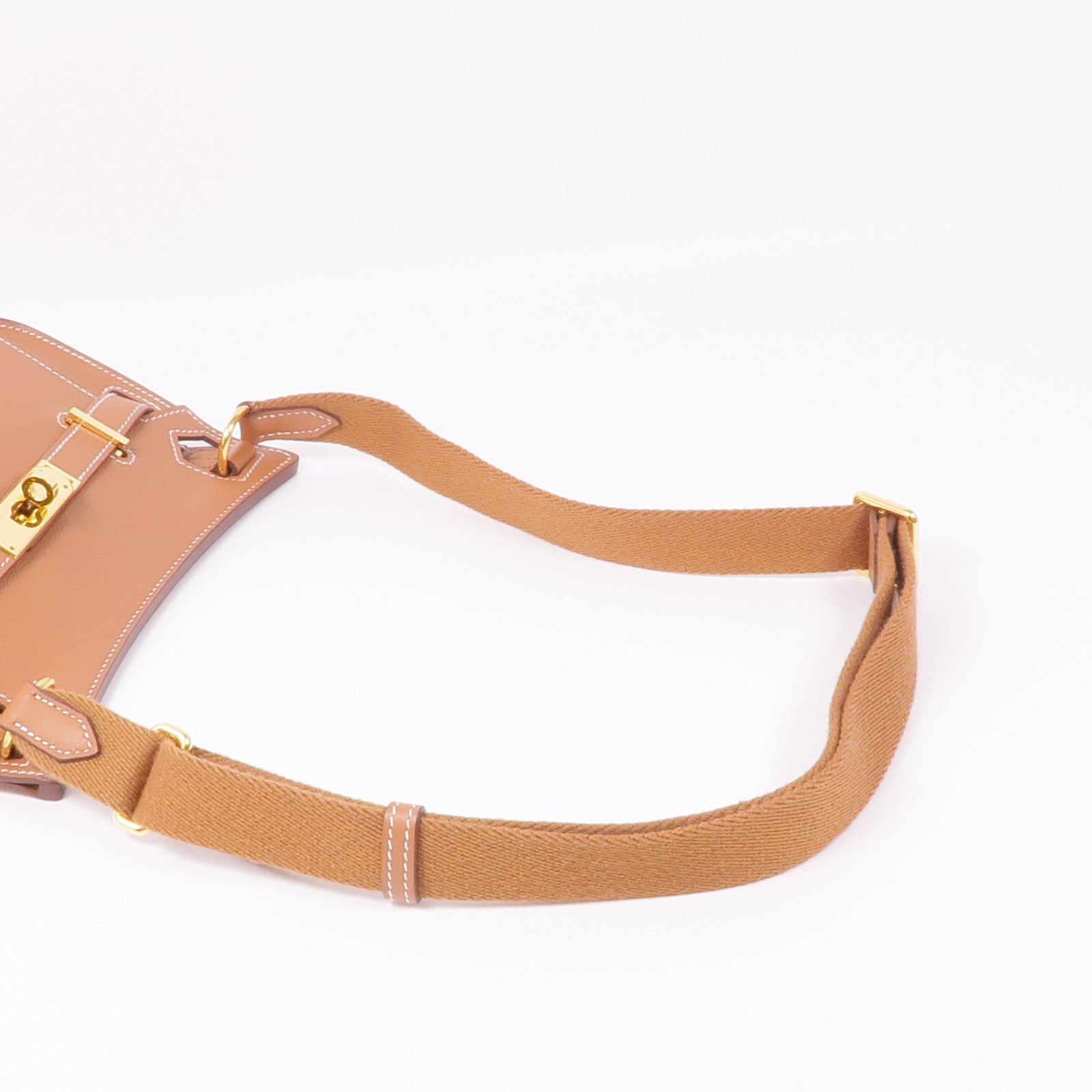 HERMES Evercolor皮革Jypsiere Mini金扣肩背袋37 Gold