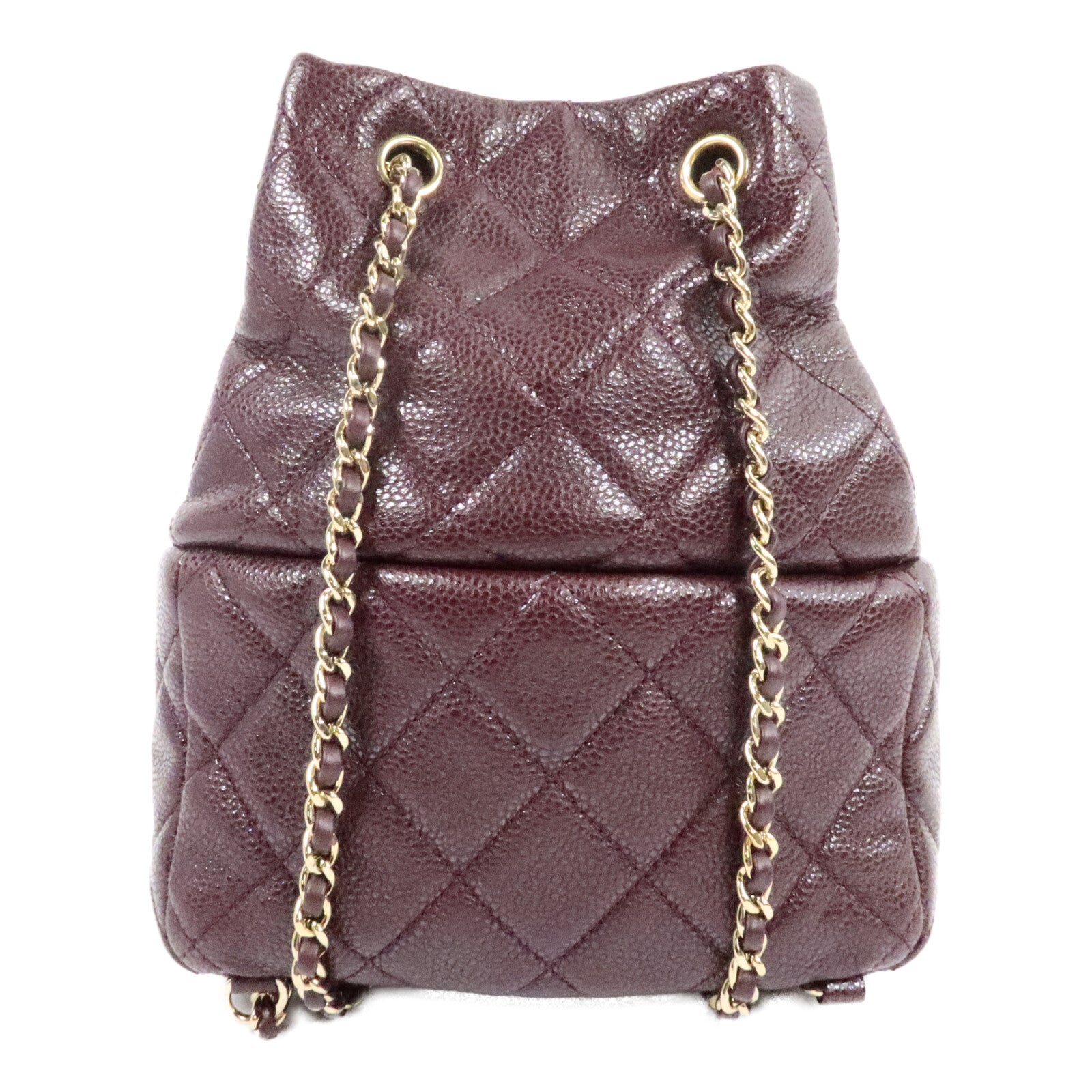 CHANEL 牛皮皮革Backpack鏈帶背包