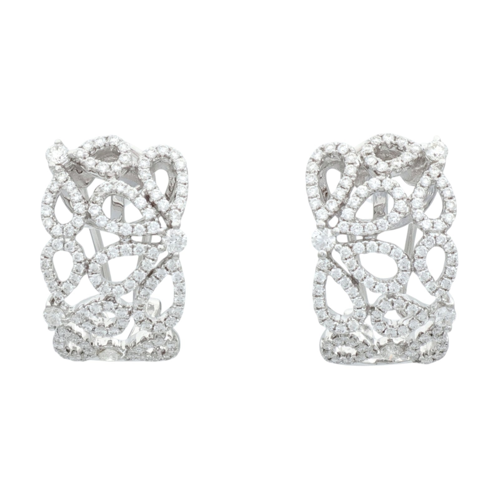 JEWELRY 18K白金Diamond Pierce鑽石耳環
