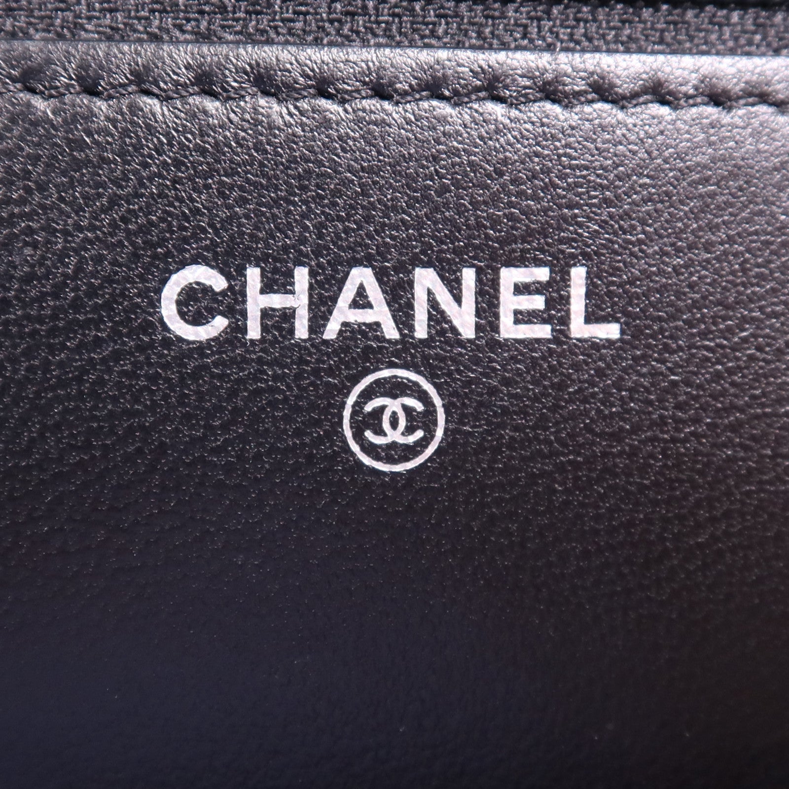 CHANEL 羊皮皮革WOC Wallet On Chain銀扣鏈帶肩背袋