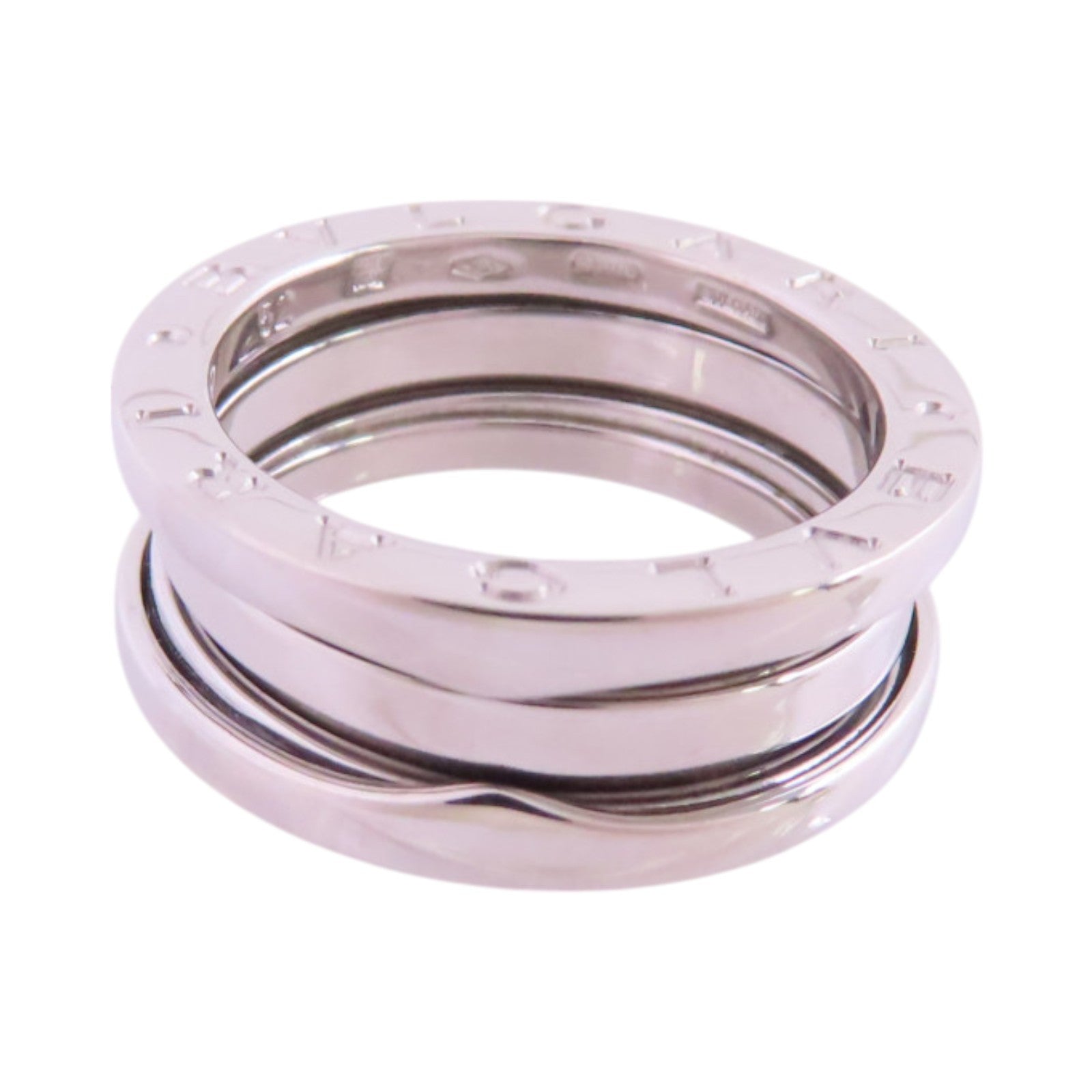 BVLGARI 18K白金B-Zero1 2 Band Ring戒指#52/US#5.5
