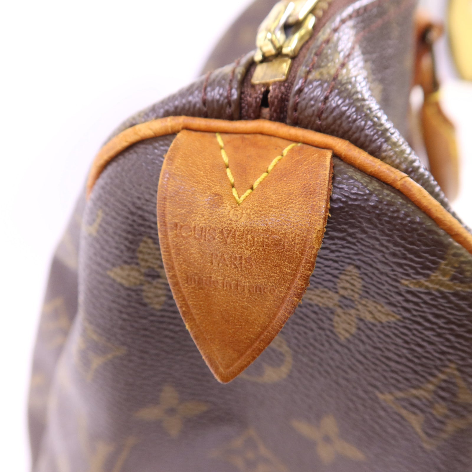 LOUIS VUITTON Monogram Speedy 35金扣手挽袋