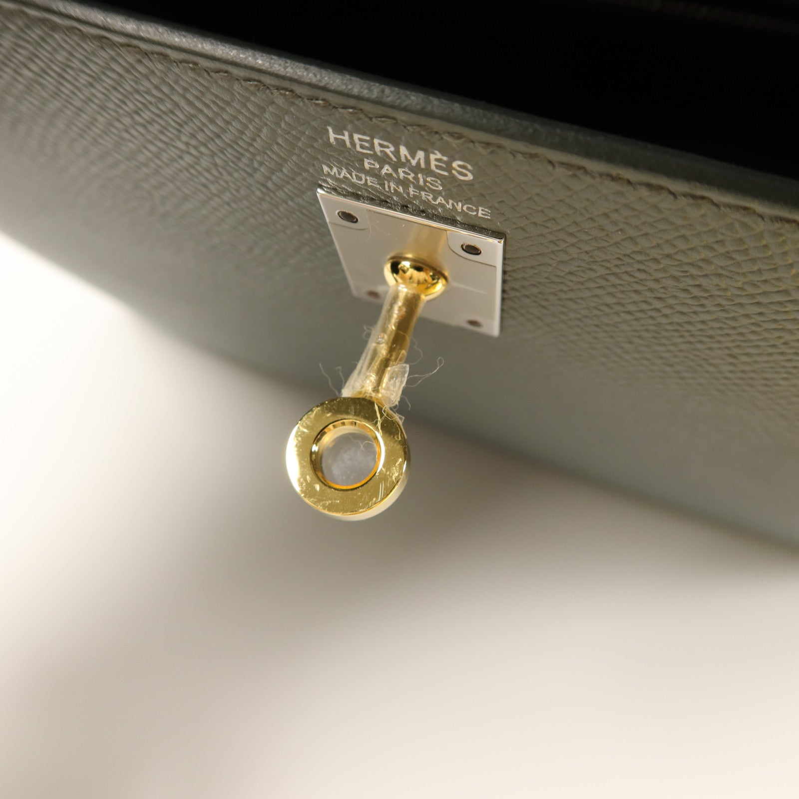 HERMES Epsom皮革Kelly 25手挽肩背兩用袋Vert Amande