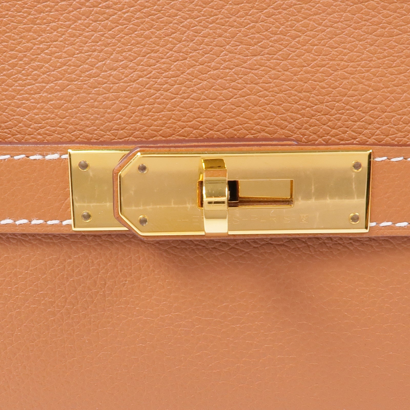 HERMES Evercolor皮革Jypsiere Mini金扣肩背袋37 Gold