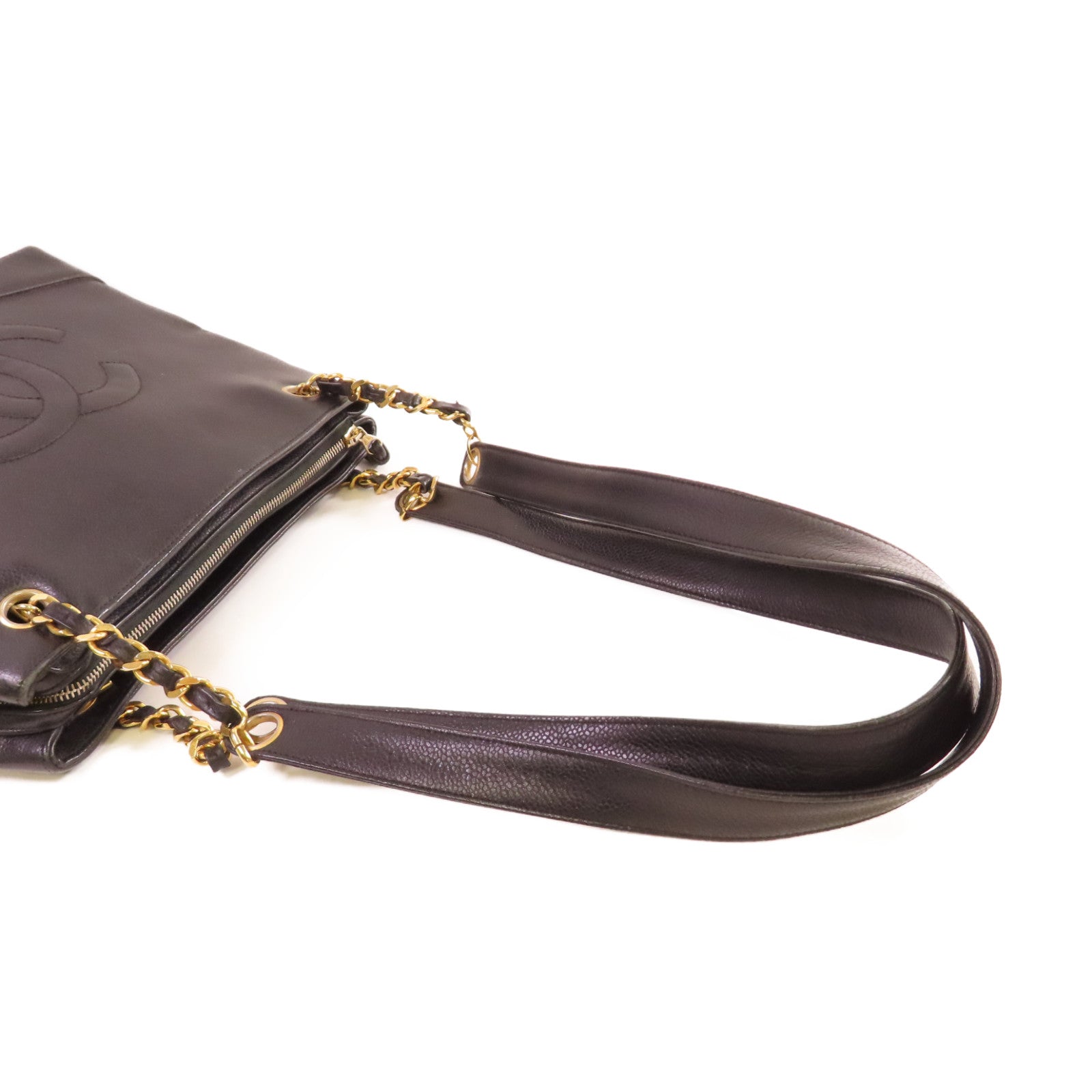 CHANEL 【激減優惠】Caviar皮革Vintage Shoulder Bag金扣肩背袋黑色