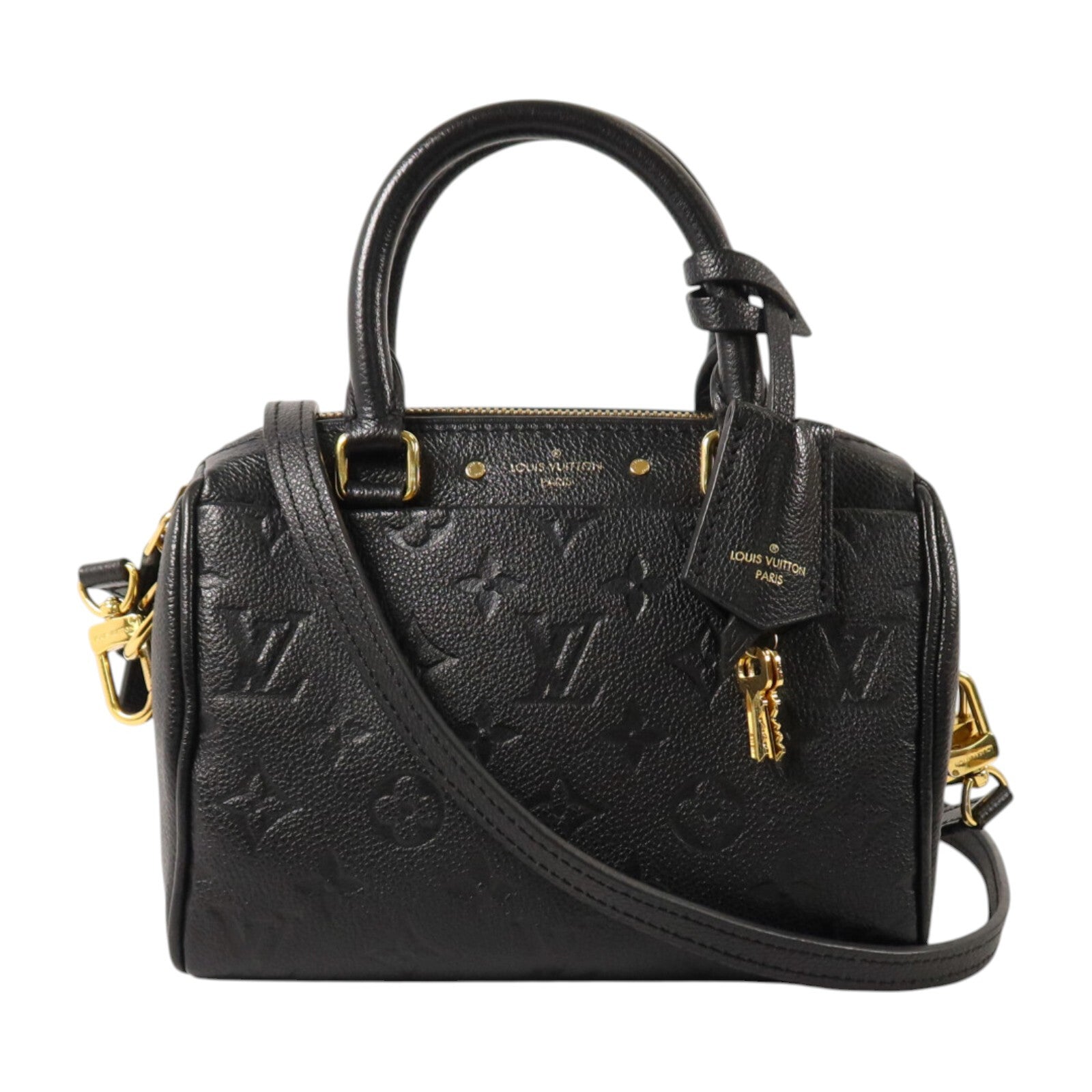 LOUIS VUITTON Monogram Empreinte Speedy Bandouliere 20金扣手挽肩背兩用袋