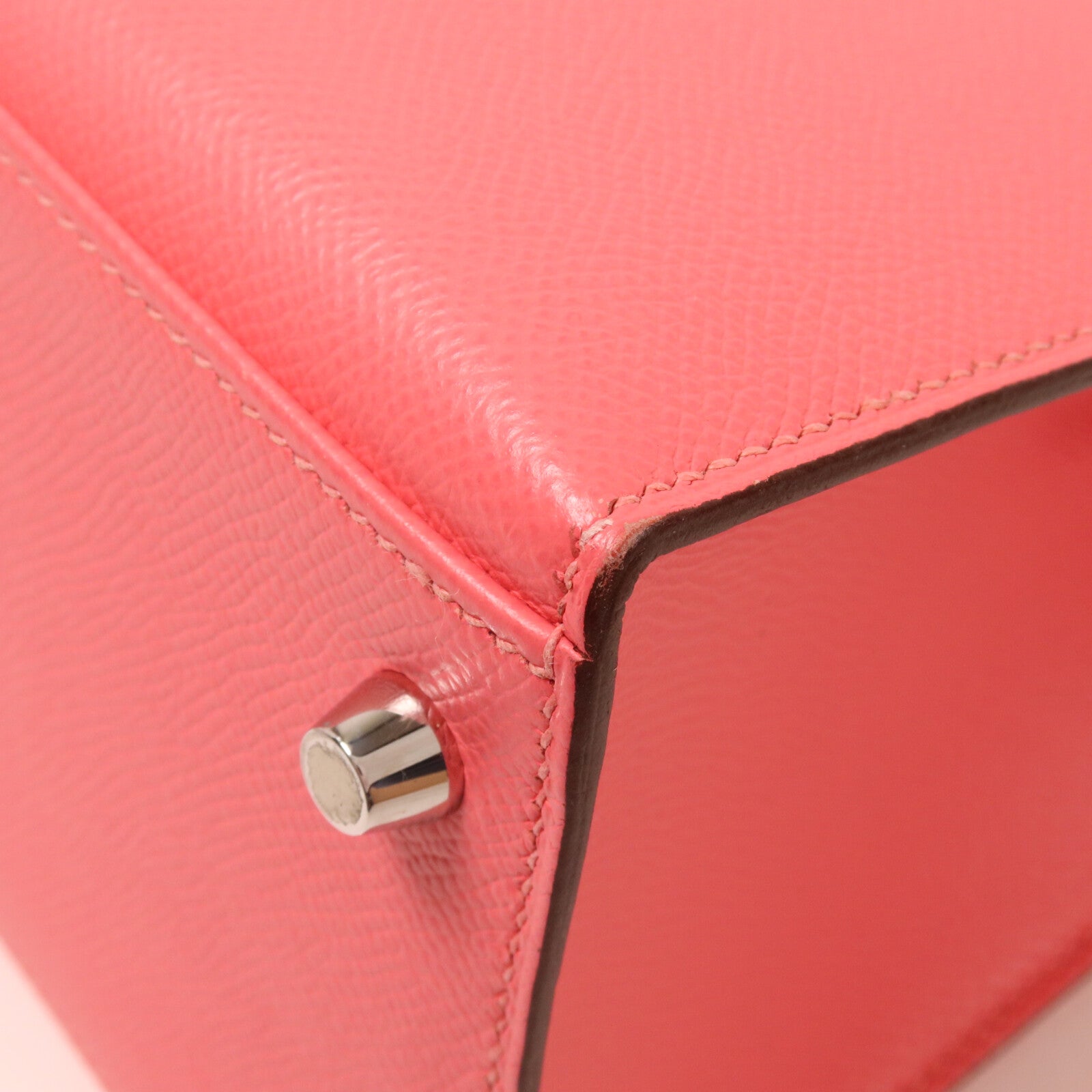 HERMES Epsom皮革Kelly 28手挽肩背兩用袋Rose Azalee