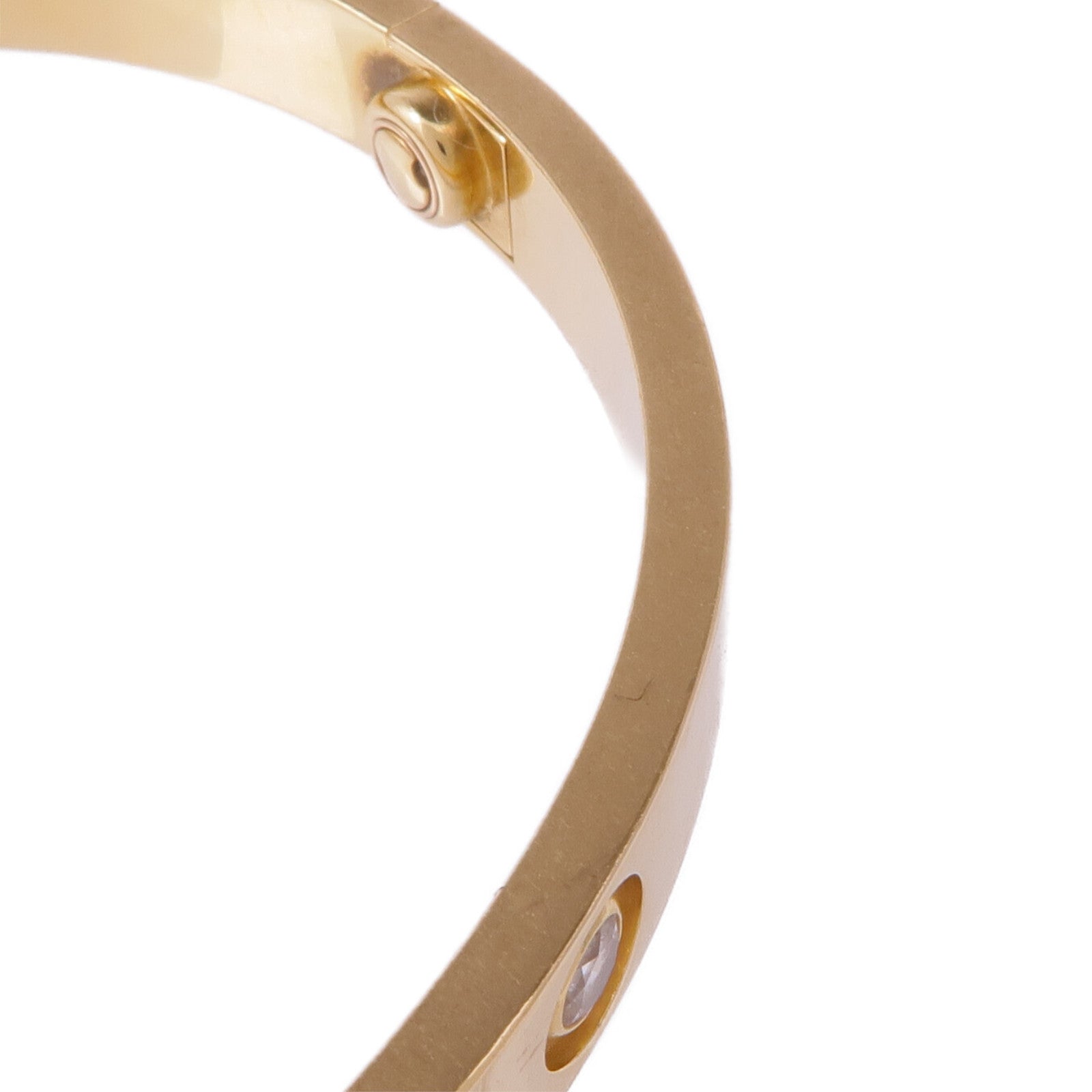 CARTIER 18K黃金Love Bracelet 4 Diamonds鑽石手鐲Cartier#17