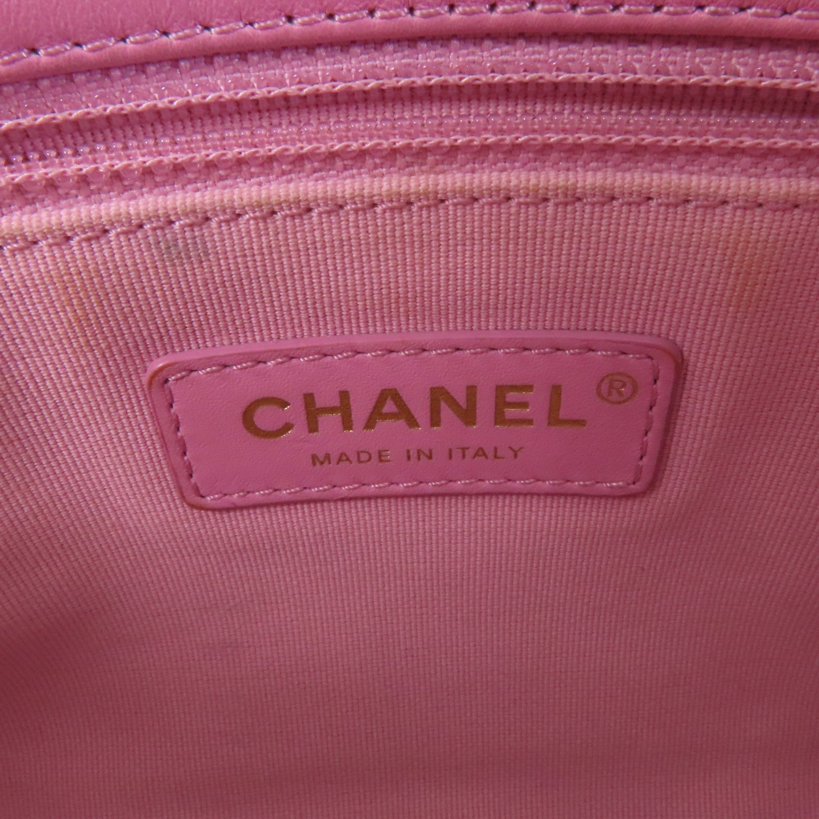 CHANEL 羊皮皮革Chain Shoulder金扣鏈帶肩背袋