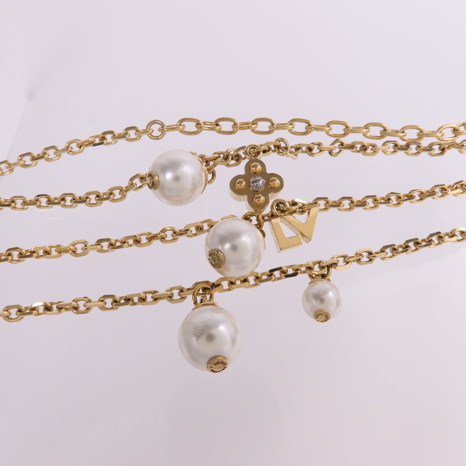LOUIS VUITTON PVC/金屬Flower Charm Necklace項鍊