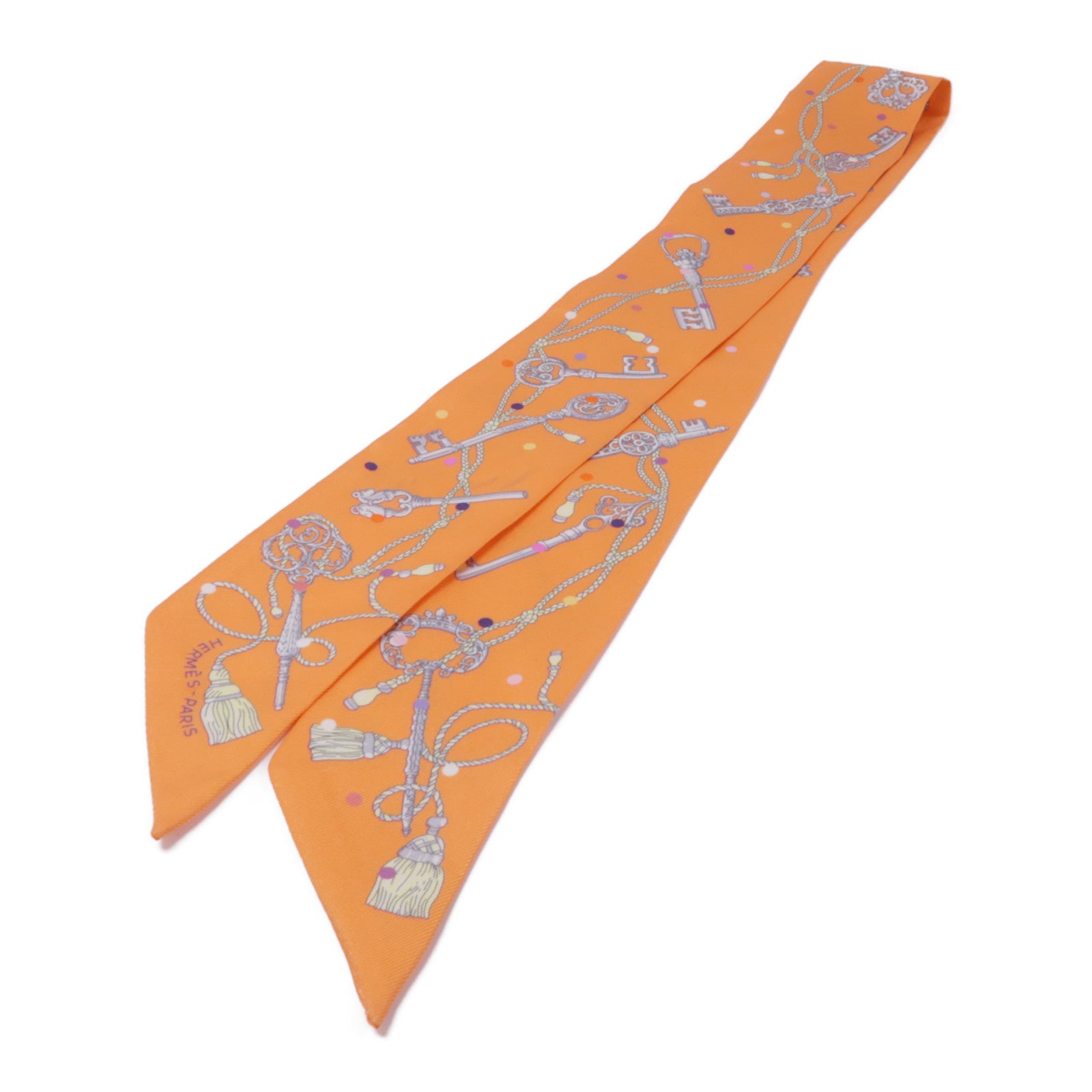 HERMES 絲質Twilly絲巾