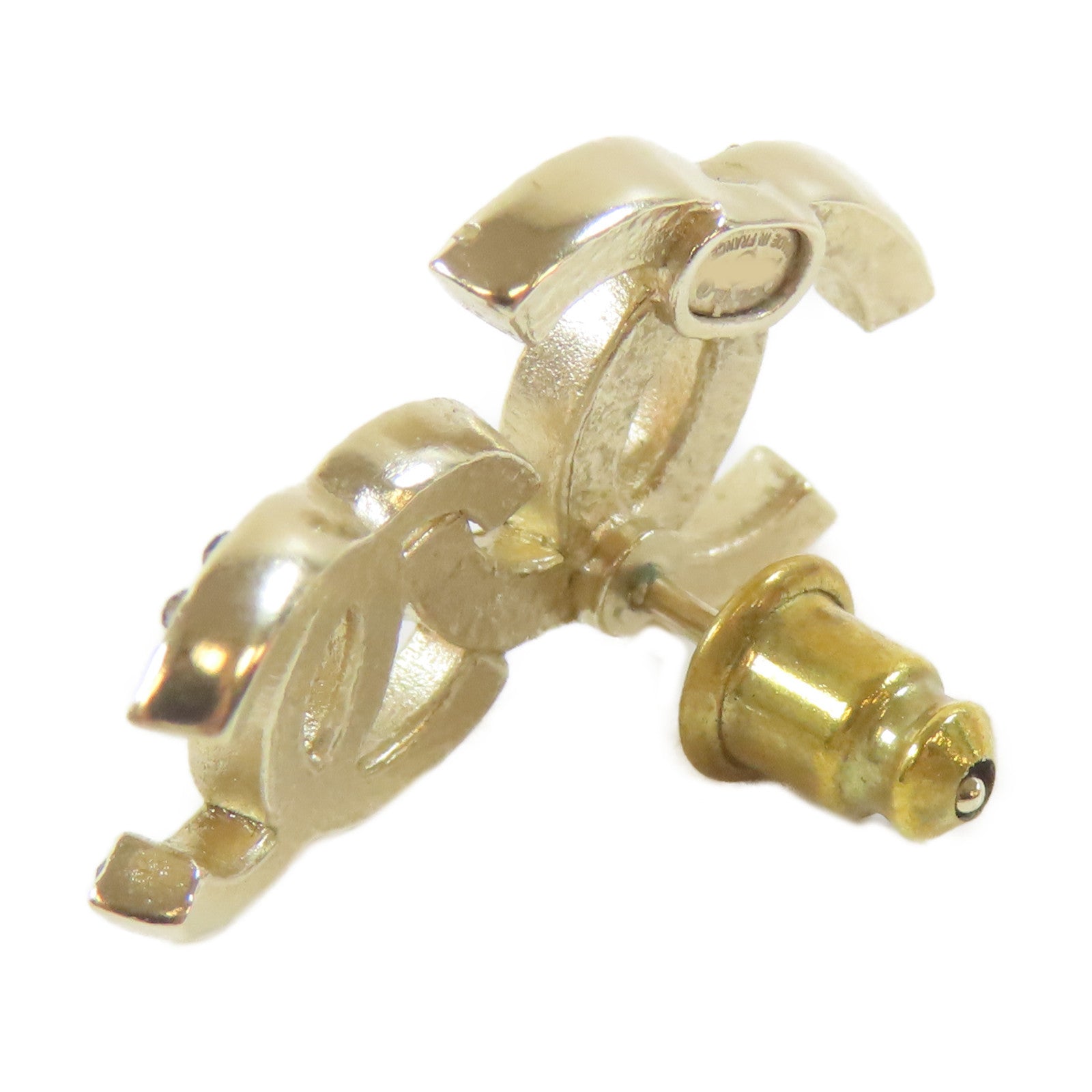 CHANEL 金屬Earrings耳環黑色/金色