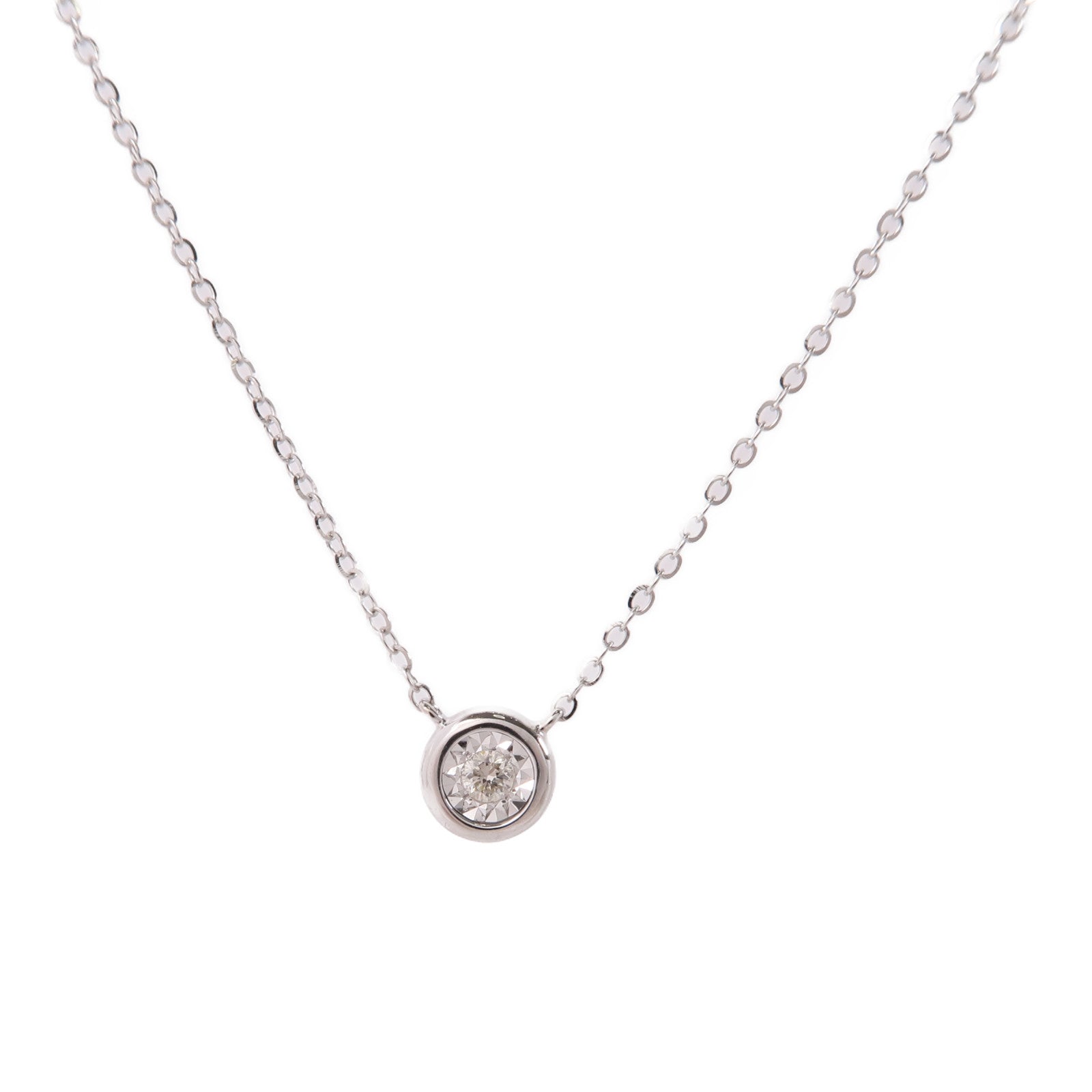 JEWELRY Diamond Necklace 18K White Gold