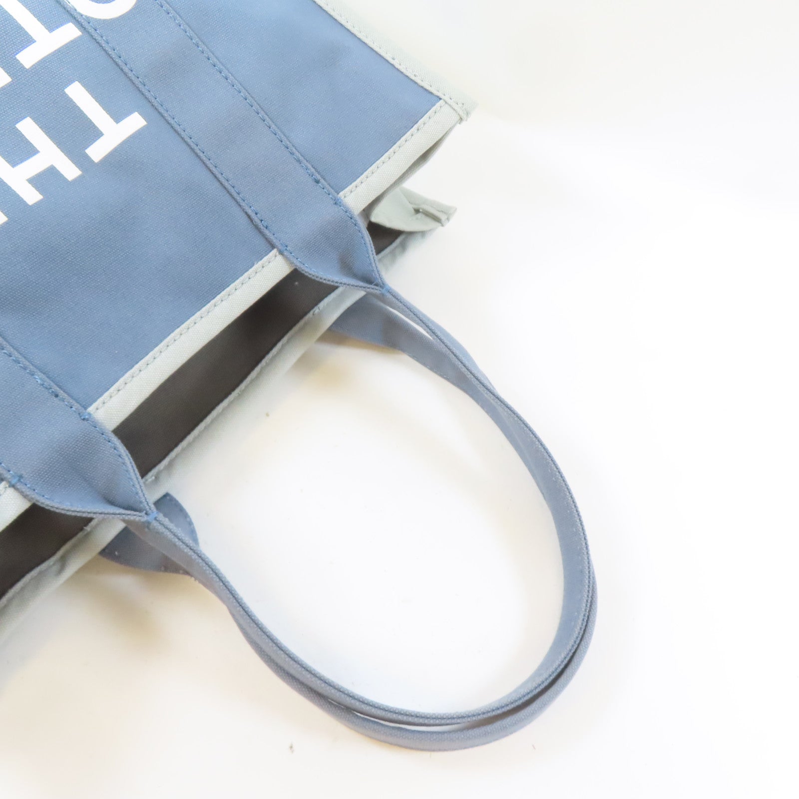 MARC JACOBS 帆布Tote Bag黑扣手挽袋藍色