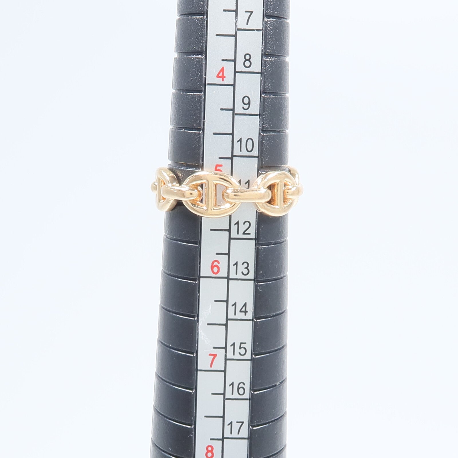 HERMES 18K玫瑰金Chaine d'ancre Enchainee Ring戒指