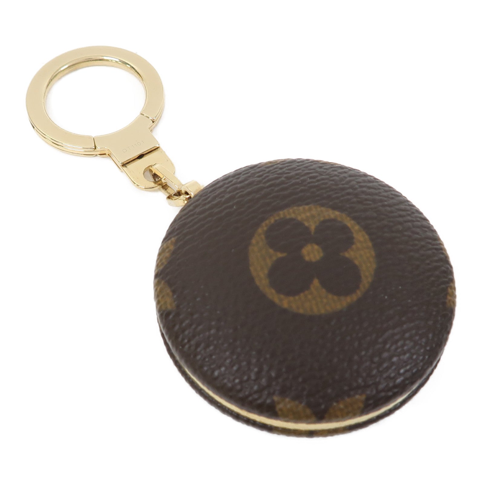 LOUIS VUITTON Monogram Astropill金扣鎖匙扣啡色