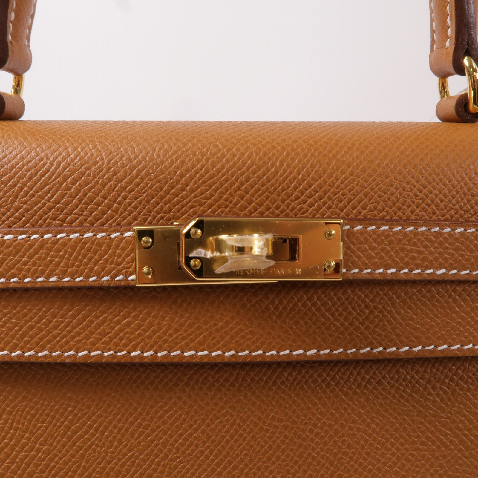 HERMES Epsom皮革Kelly 25手挽肩背兩用袋Gold