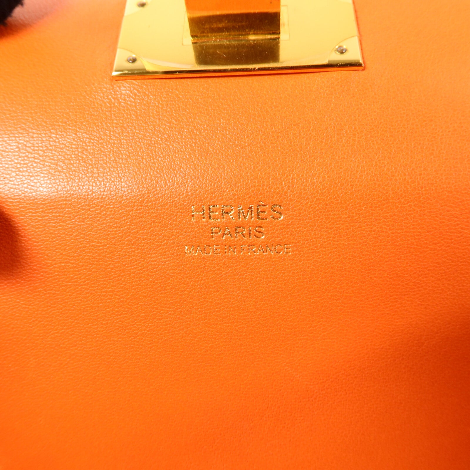 HERMES Evercolor皮革Tool Box 20手挽肩背兩用袋Orange