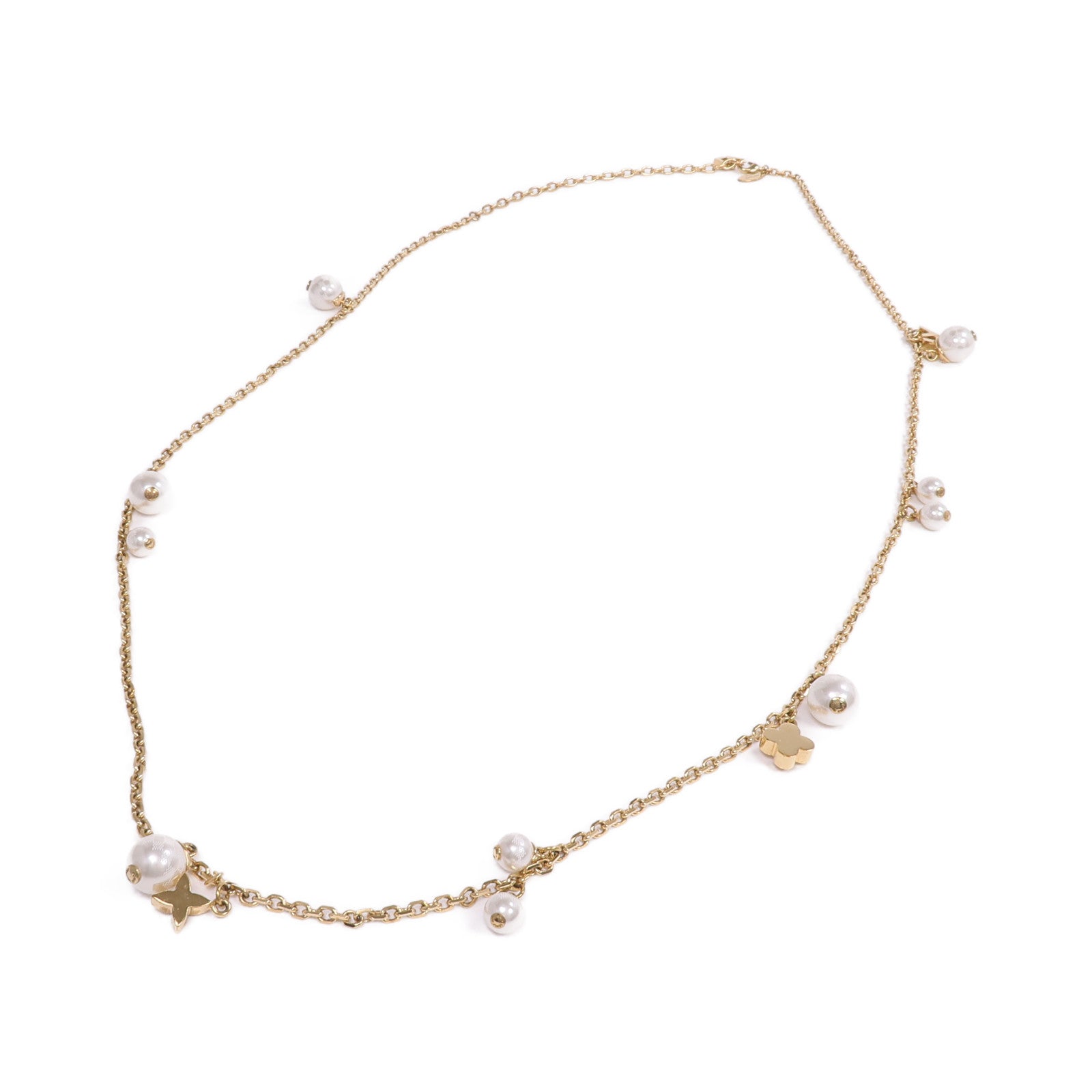 LOUIS VUITTON PVC/金屬Flower Charm Necklace項鍊