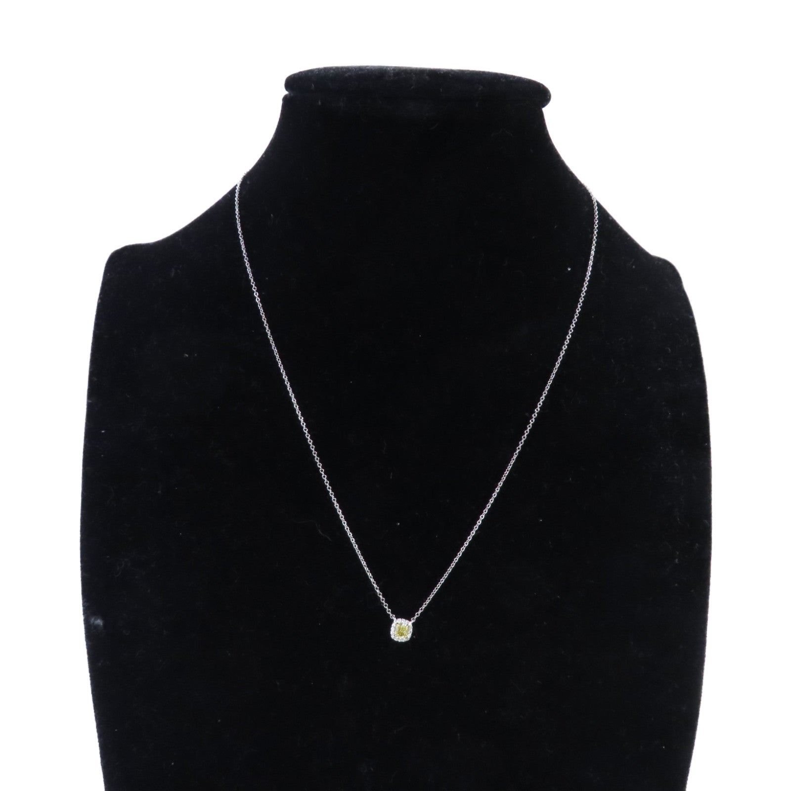 TIFFANY＆CO PT950鉑金/18K白金/0.24ct鑽石Diamond Necklace項鍊