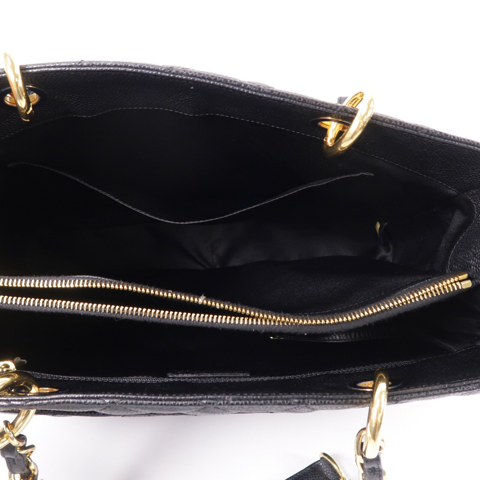 CHANEL 牛皮皮革GST Grand Shopping Tote Bag鏈帶肩背袋