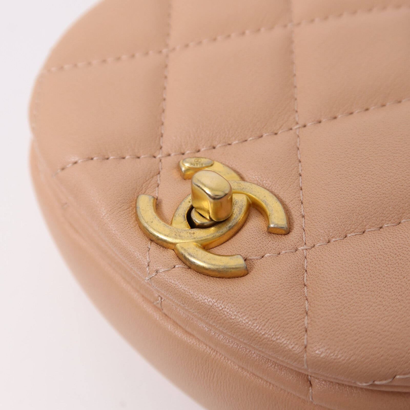 CHANEL 羊皮皮革Chain Shoulder金扣鏈帶肩背袋