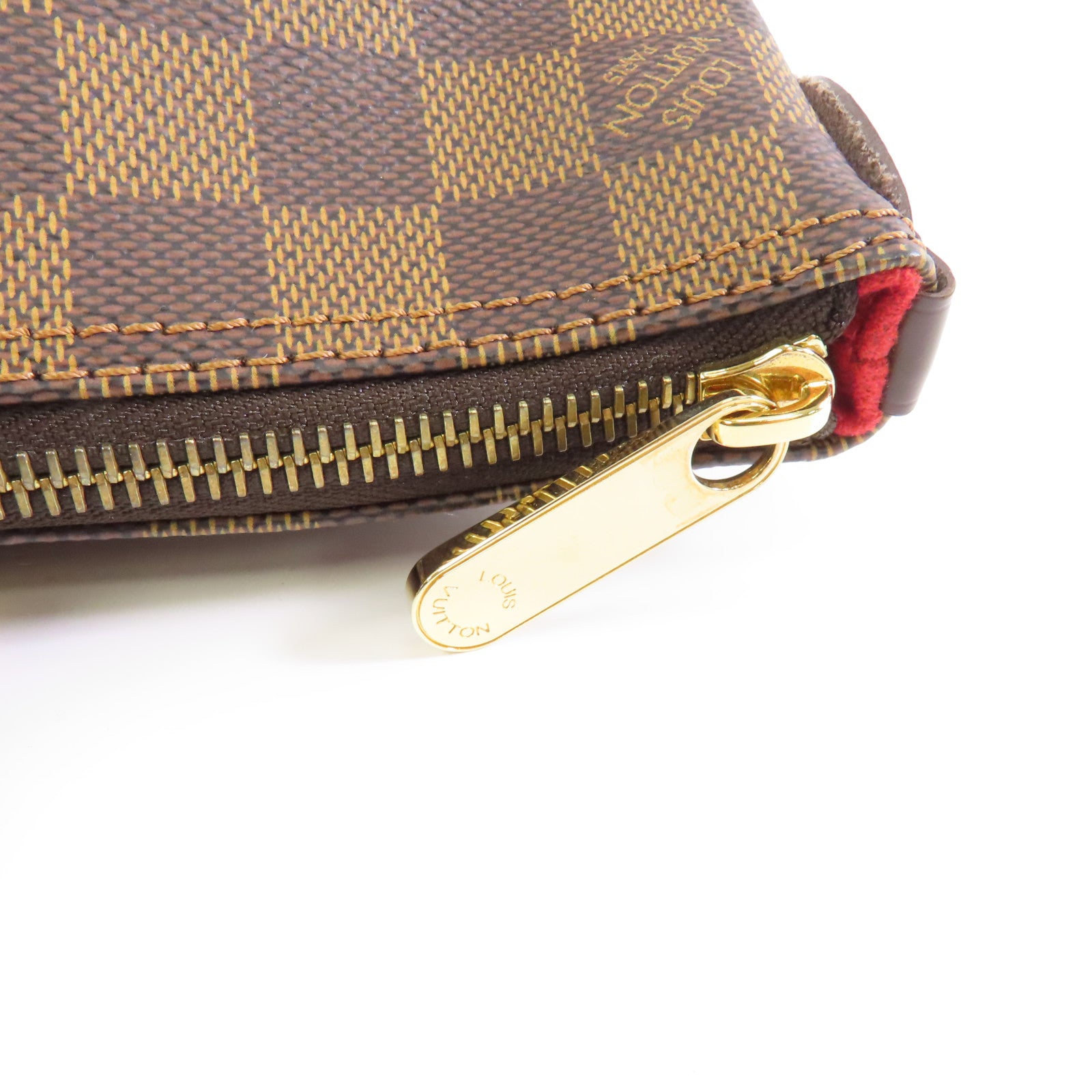 LOUIS VUITTON Damier Saleya PM金扣手挽袋啡色
