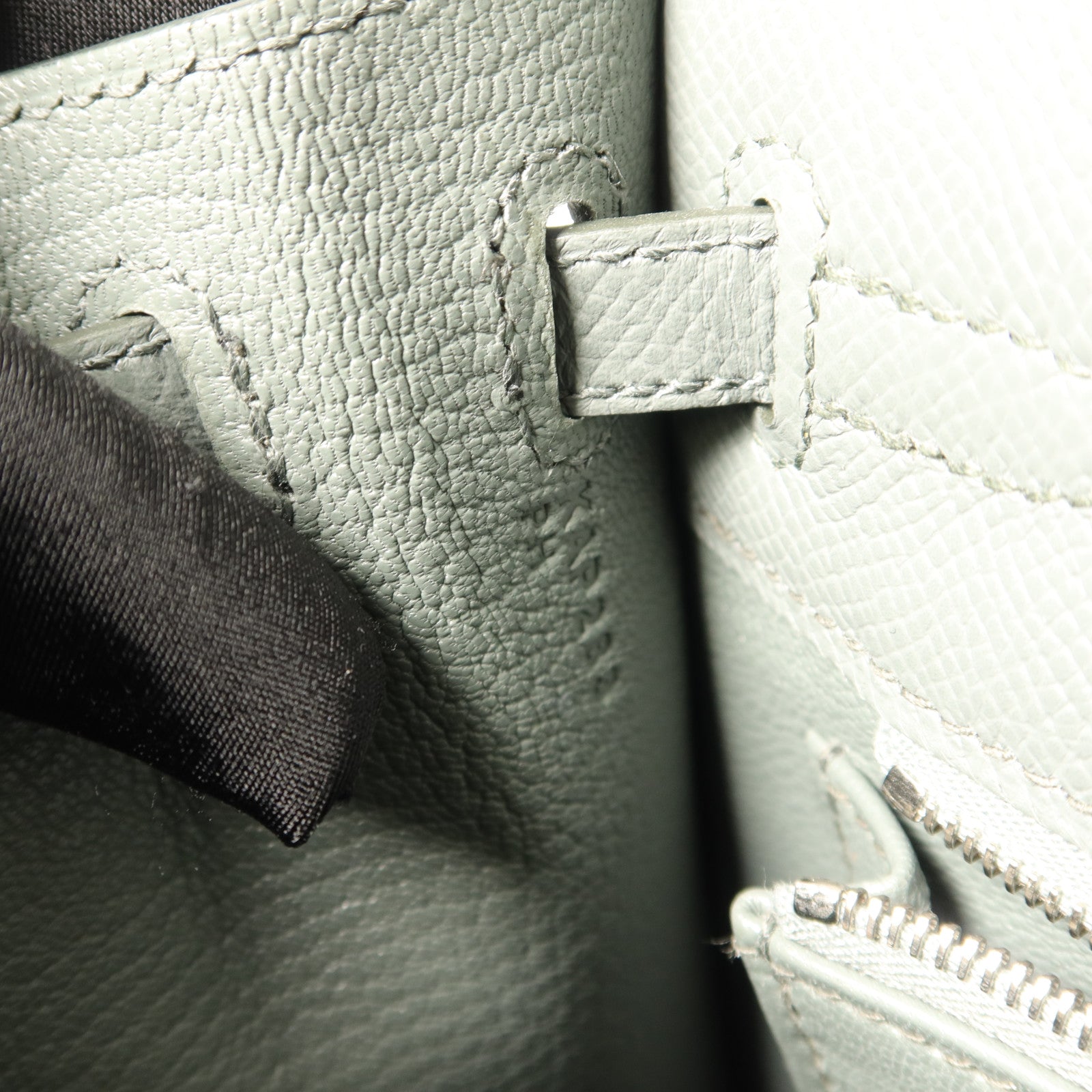 HERMES Epsom皮革Kelly 25手挽肩背兩用袋Vert Amande
