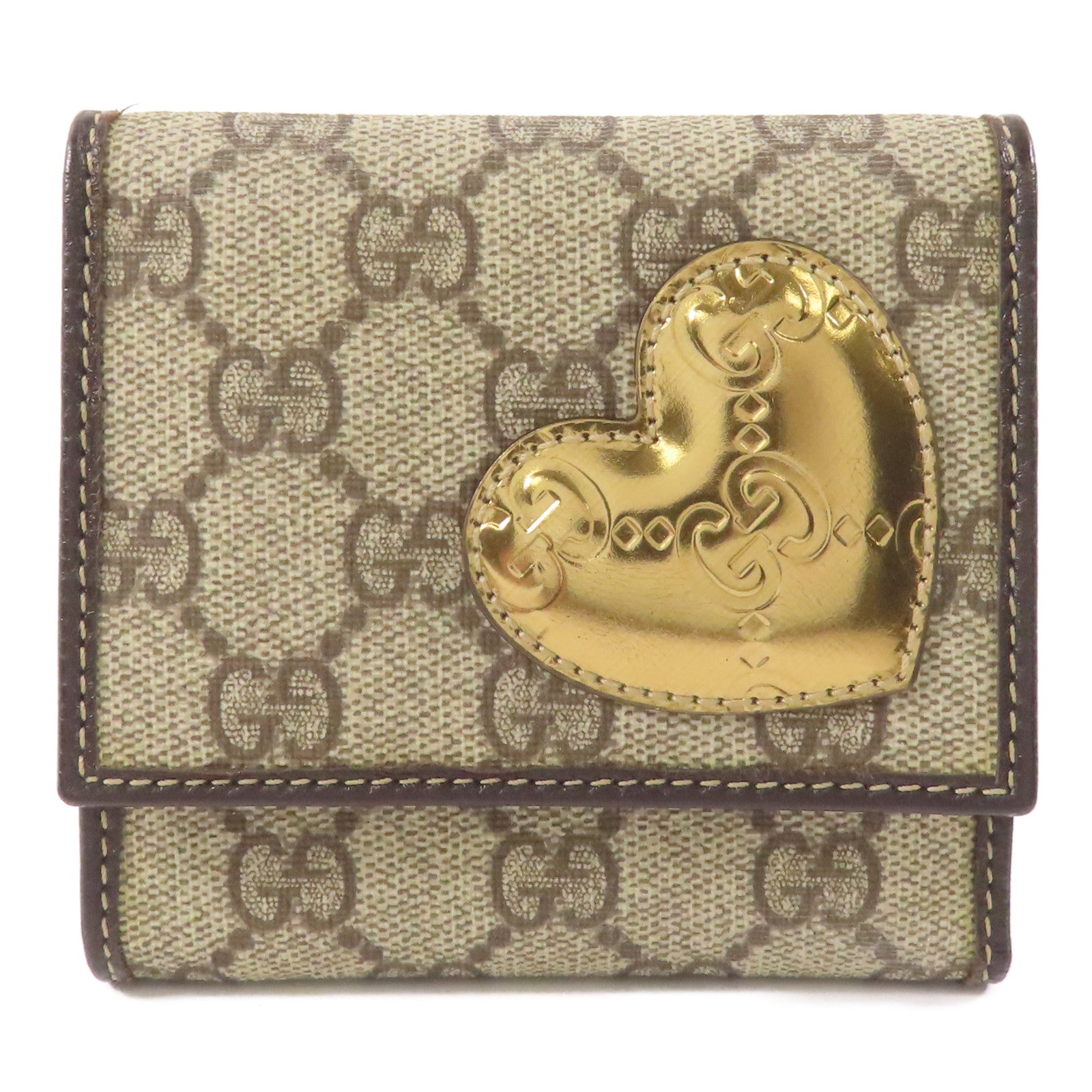 GUCCI 塗層帆布Wallet金扣錢包
