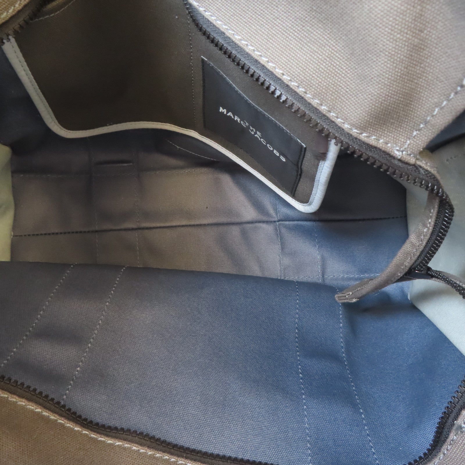 MARC JACOBS 帆布Tote Bag黑扣手挽袋藍色