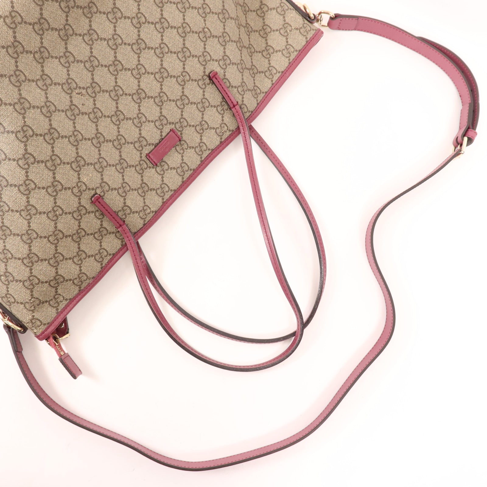 GUCCI 塗層帆布Tote Bag金扣手挽肩背兩用袋